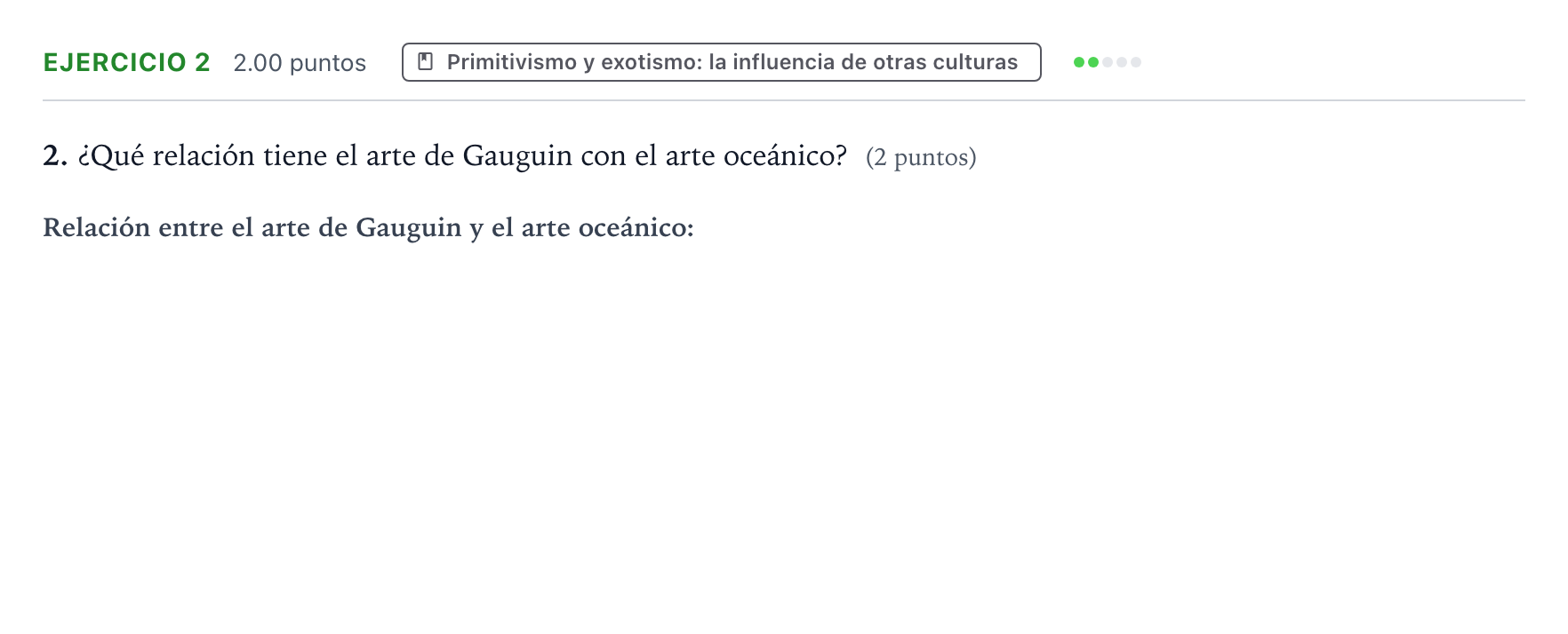 Enunciado: Problema 2 · Movimientos Culturales y Artísticos PAU Aragón Ordinaria 2026