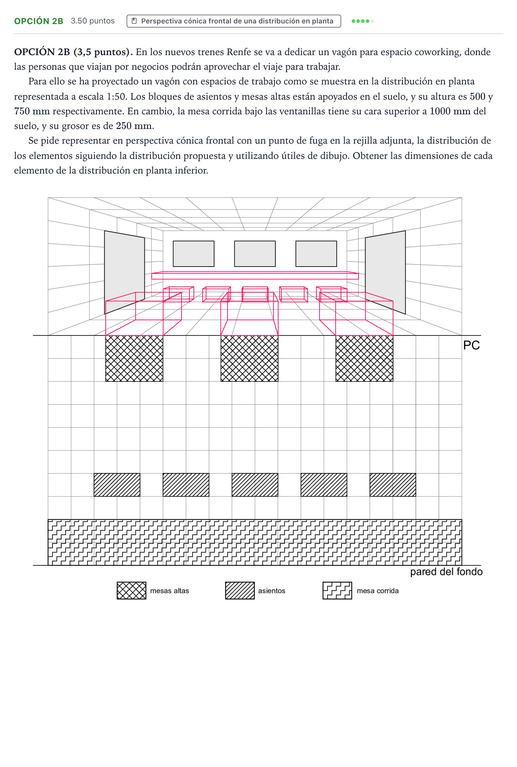 Enunciado: Opción 2B · Dibujo Técnico Aplicado a las Artes Plásticas y al Diseño PAU Aragón Extraordinaria 2026