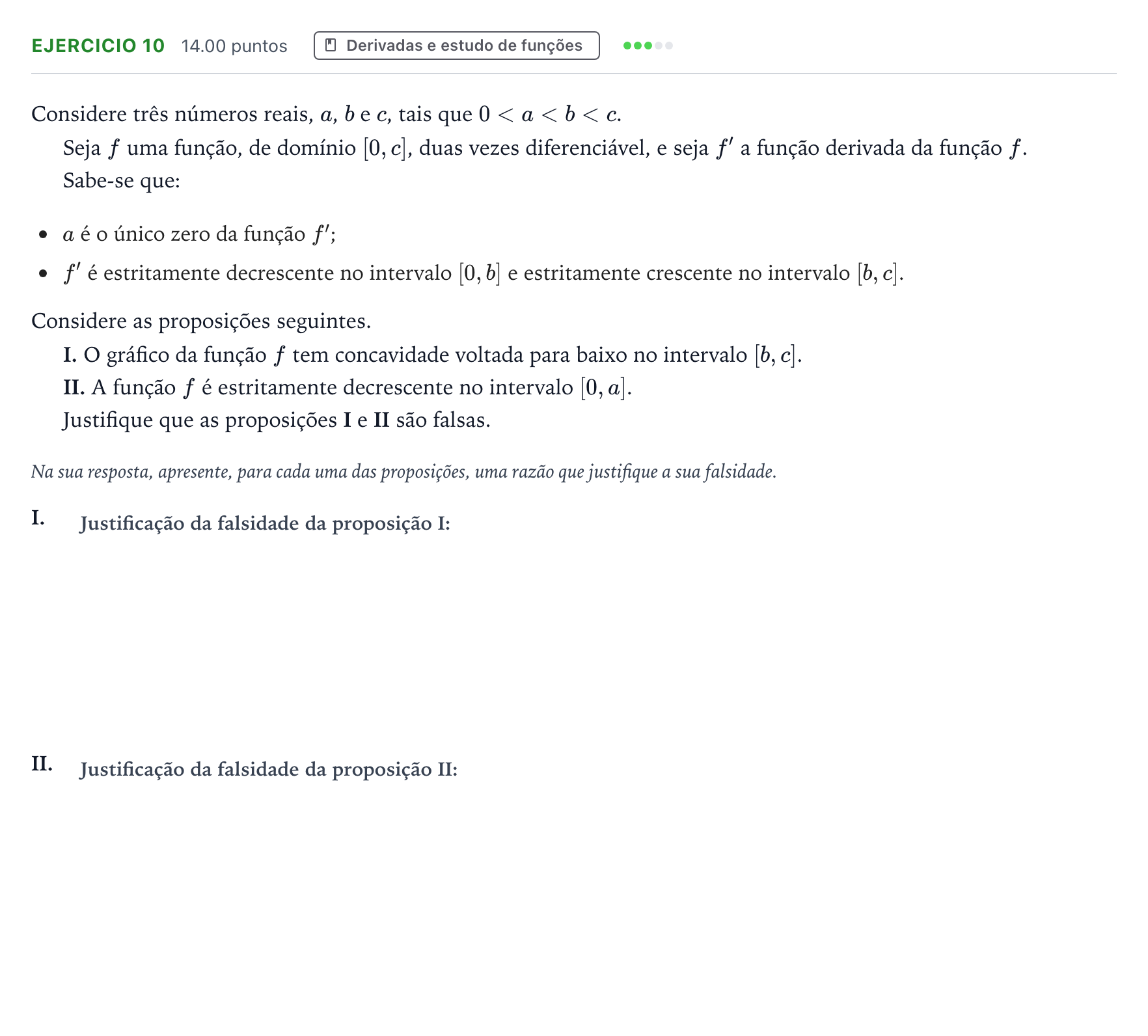 Enunciado: Exercício 10 · Exame Nacional Matemática A Época especial 2026