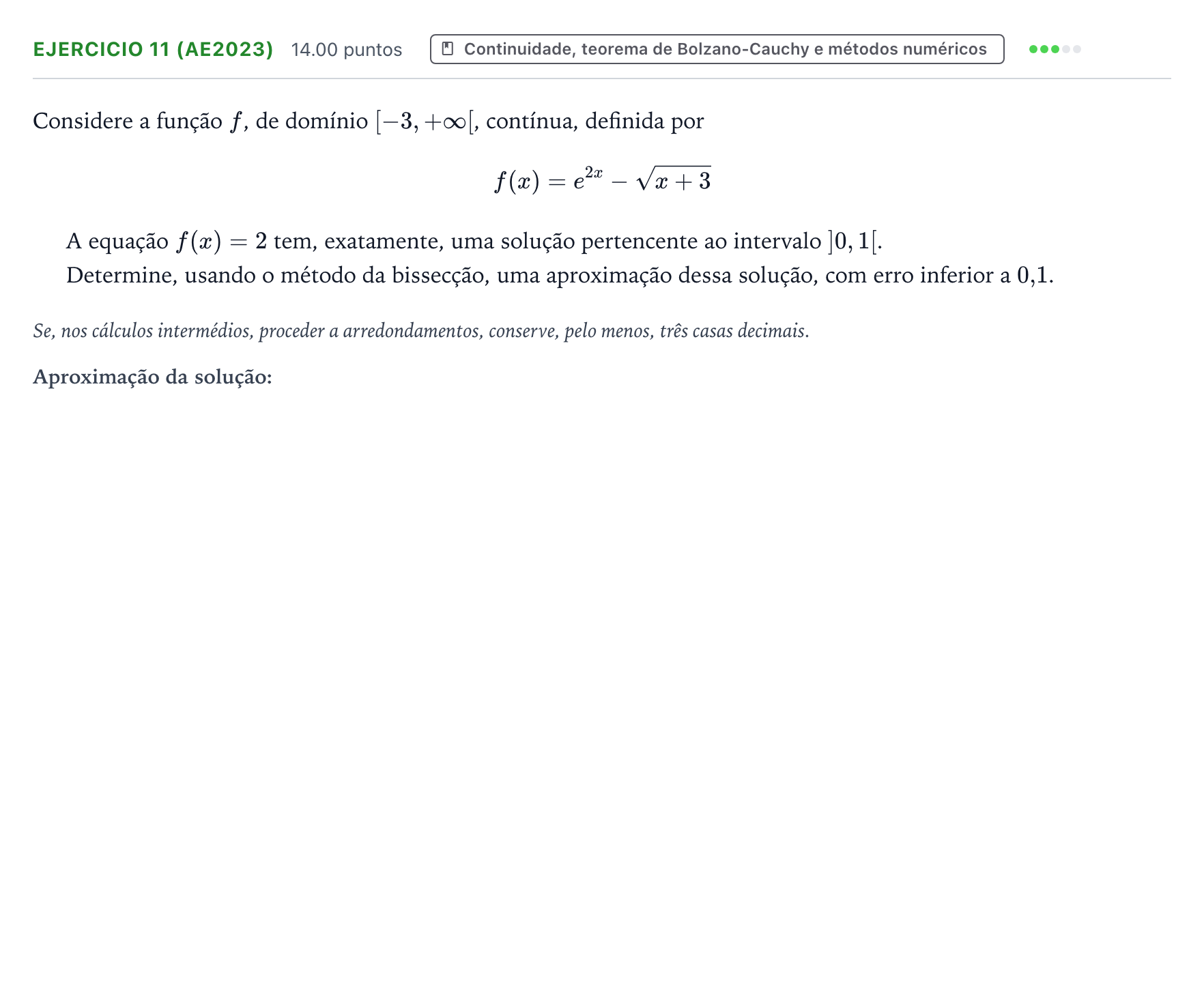 Enunciado: Exercício 11 (AE2023) · Exame Nacional Matemática A Época especial 2026