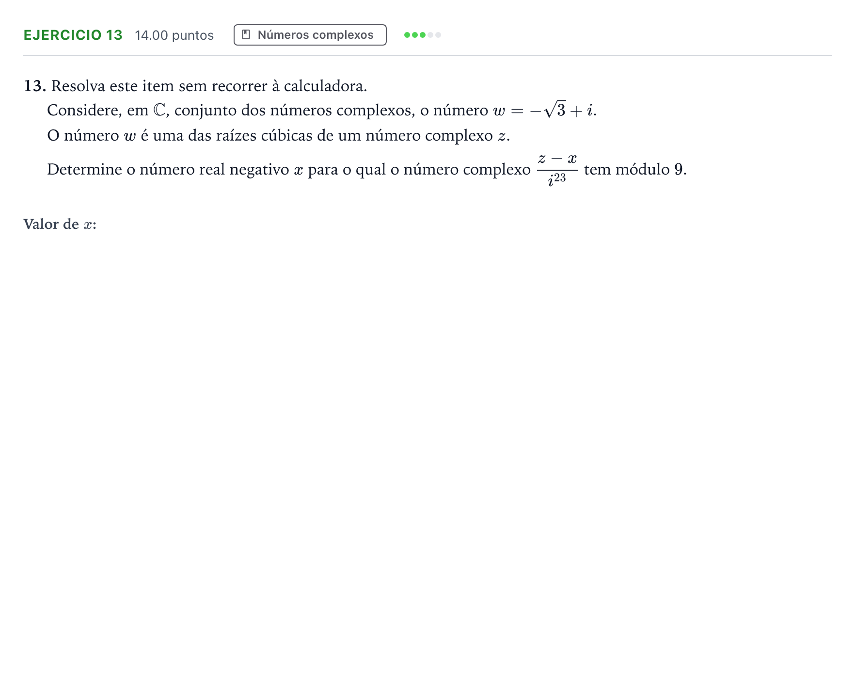 Enunciado: Exercício 13 · Exame Nacional Matemática A Época especial 2026