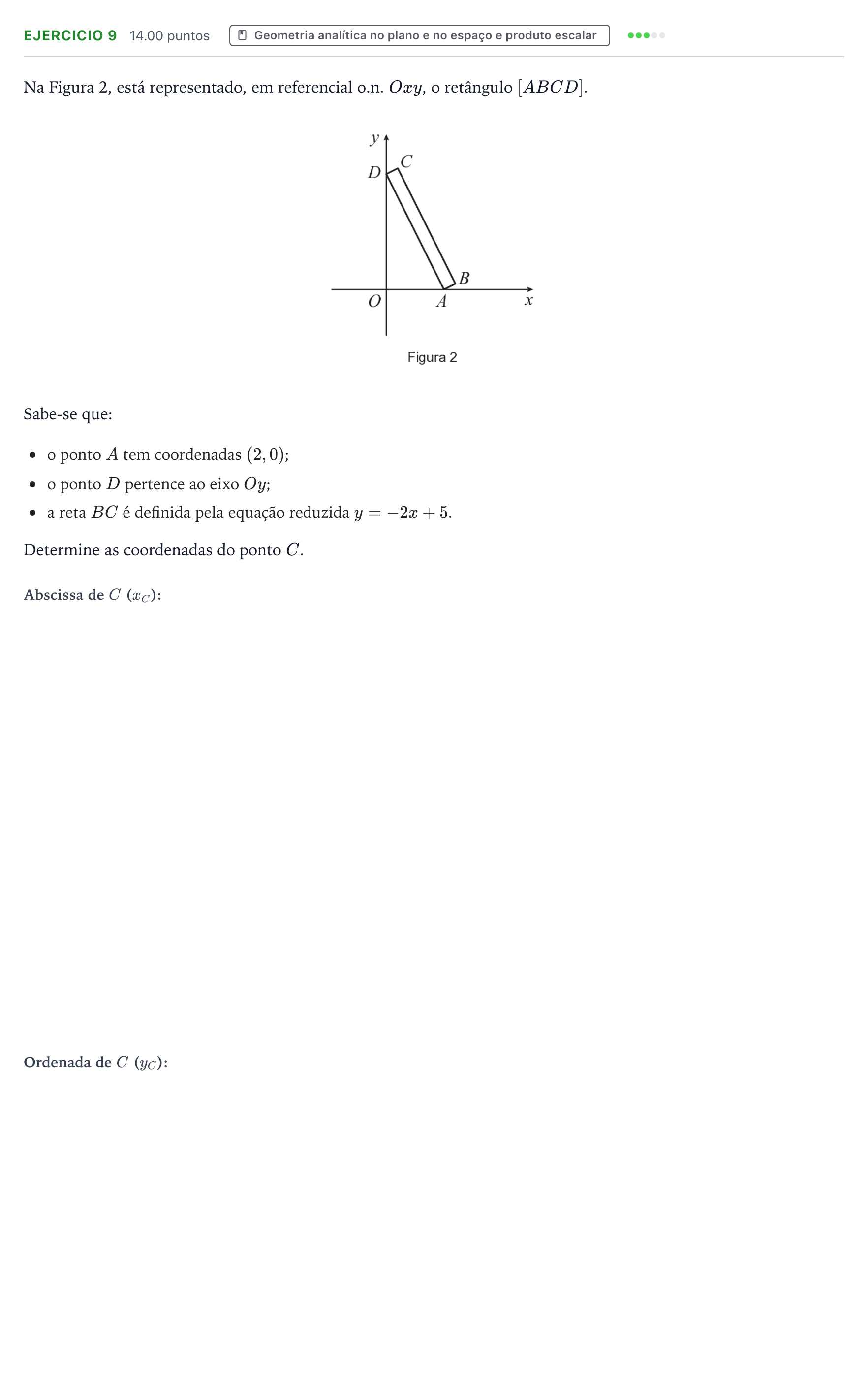 Enunciado: Exercício 9 · Exame Nacional Matemática A 2.ª fase 2026