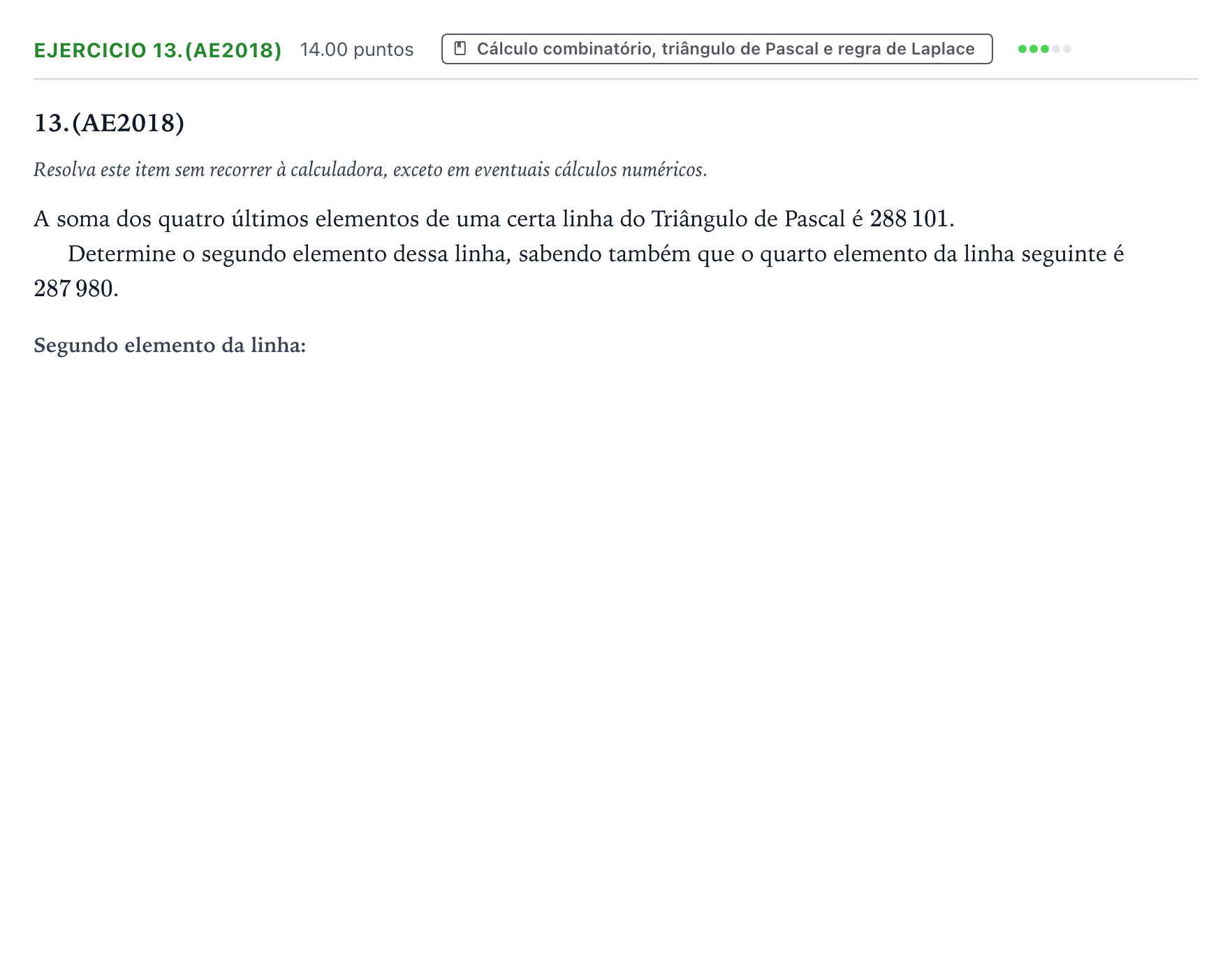 Enunciado: Exercício 13.(AE2018) · Exame Nacional Matemática A 1.ª fase 2026