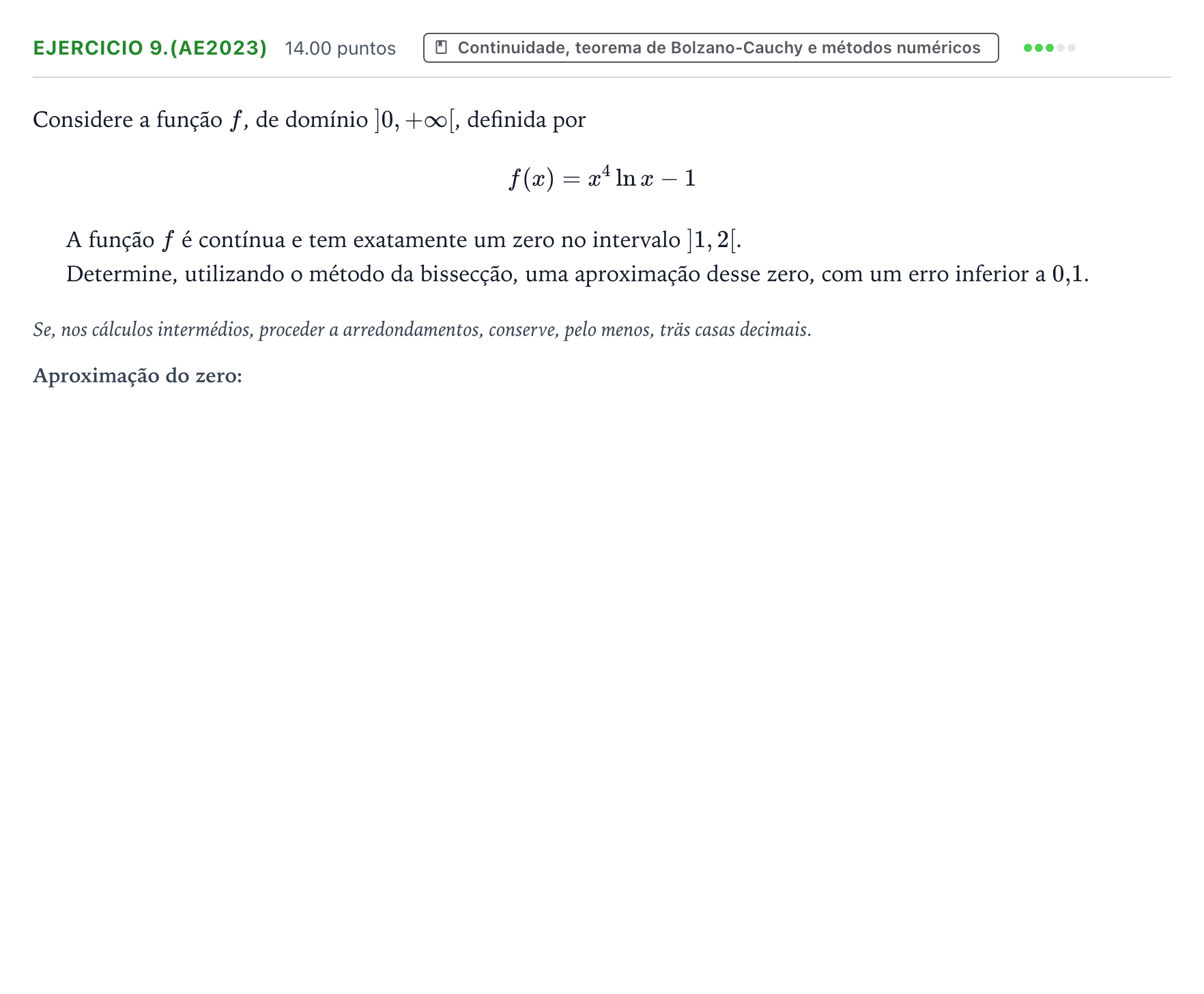 Enunciado: Exercício 9.(AE2023) · Exame Nacional Matemática A 1.ª fase 2026