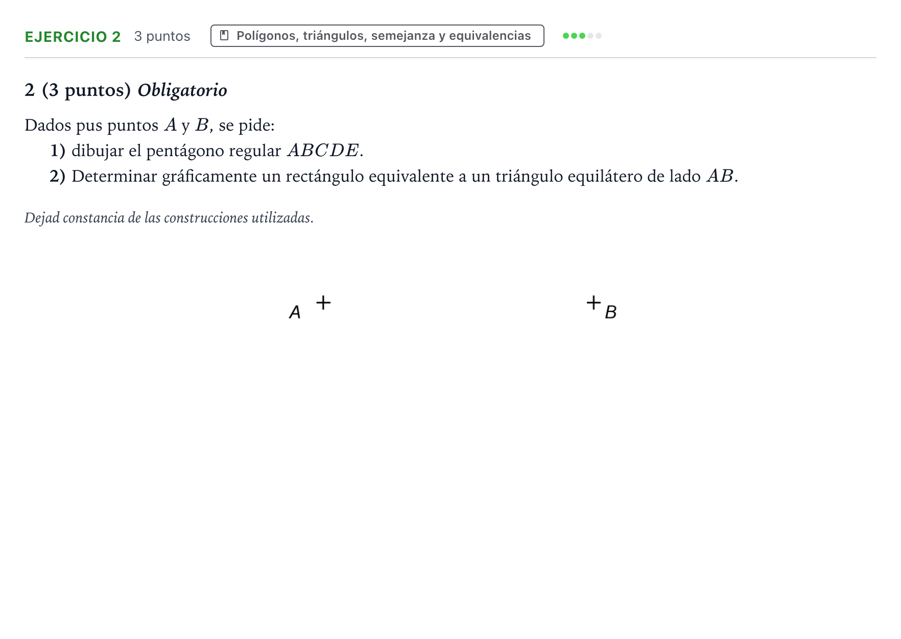 Enunciado: Problema 2 · Dibujo técnico II PAU Aragón Extraordinaria 2025
