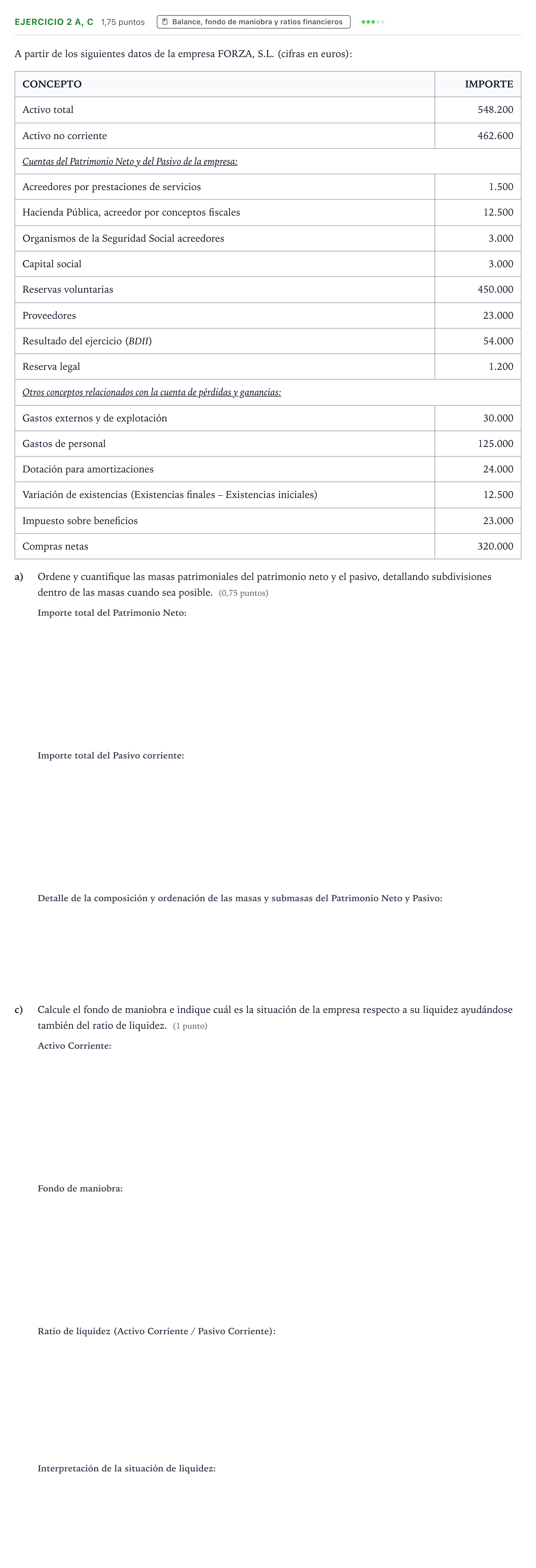 Enunciado: Ejercicio 2 a, c · Empresa y Diseño de Modelos de Negocio PAU Aragón Extraordinaria 2025