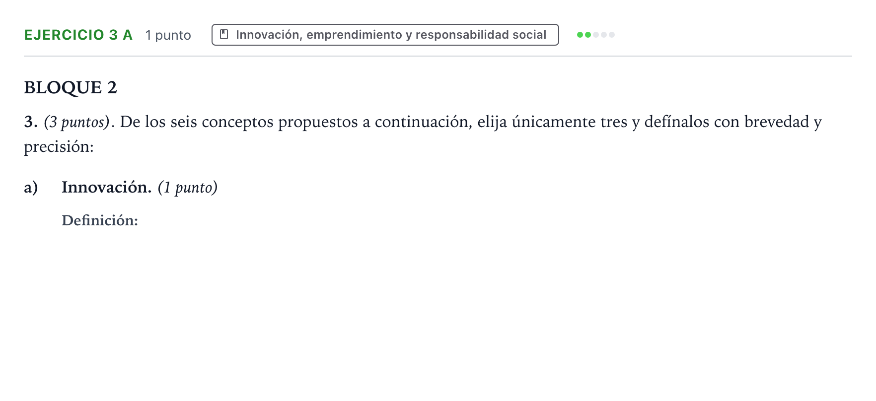 Enunciado: Ejercicio 3 a · Empresa y Diseño de Modelos de Negocio PAU Aragón Extraordinaria 2025