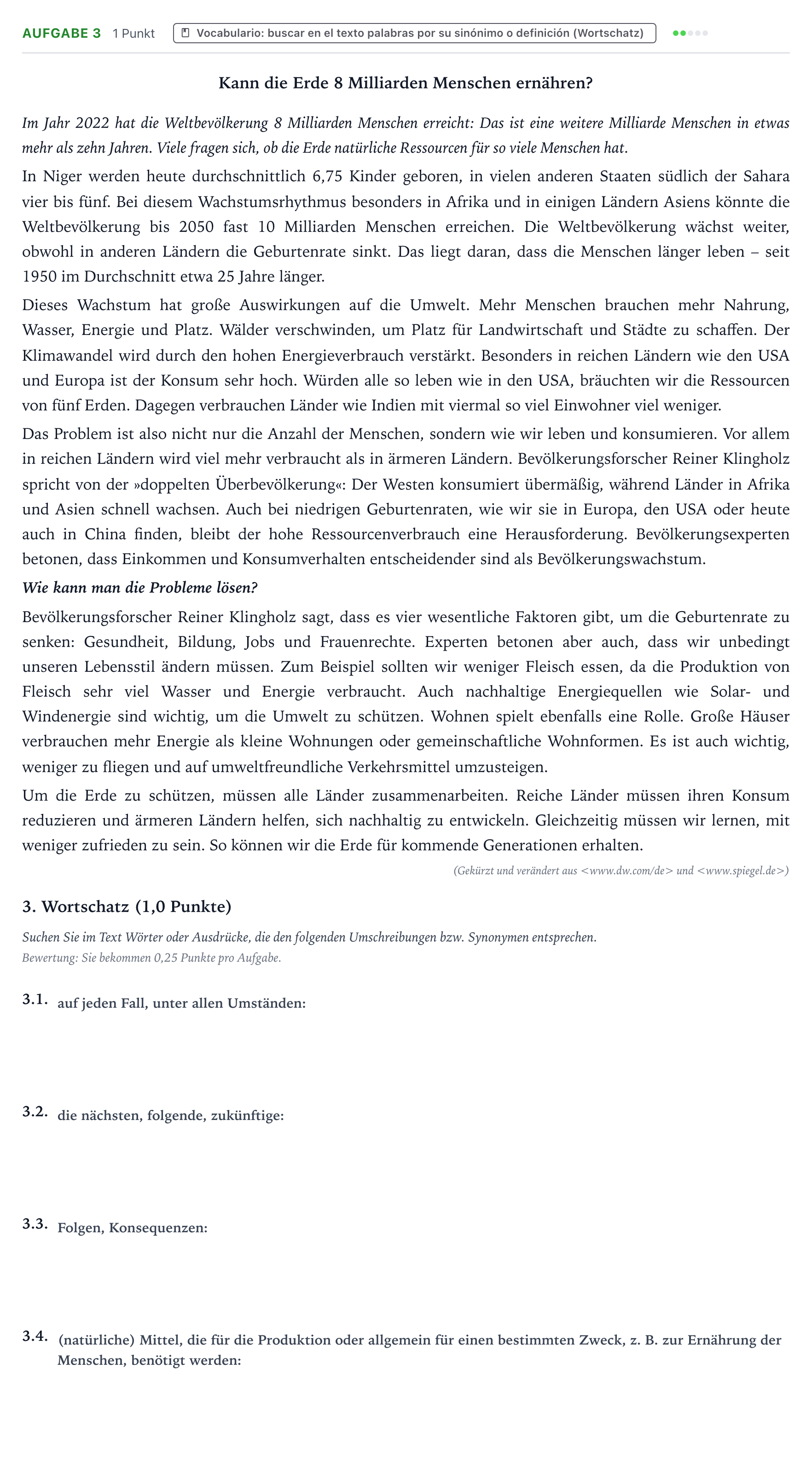 Enunciado: Problema 3 · Alemán PAU Aragón Ordinaria 2025