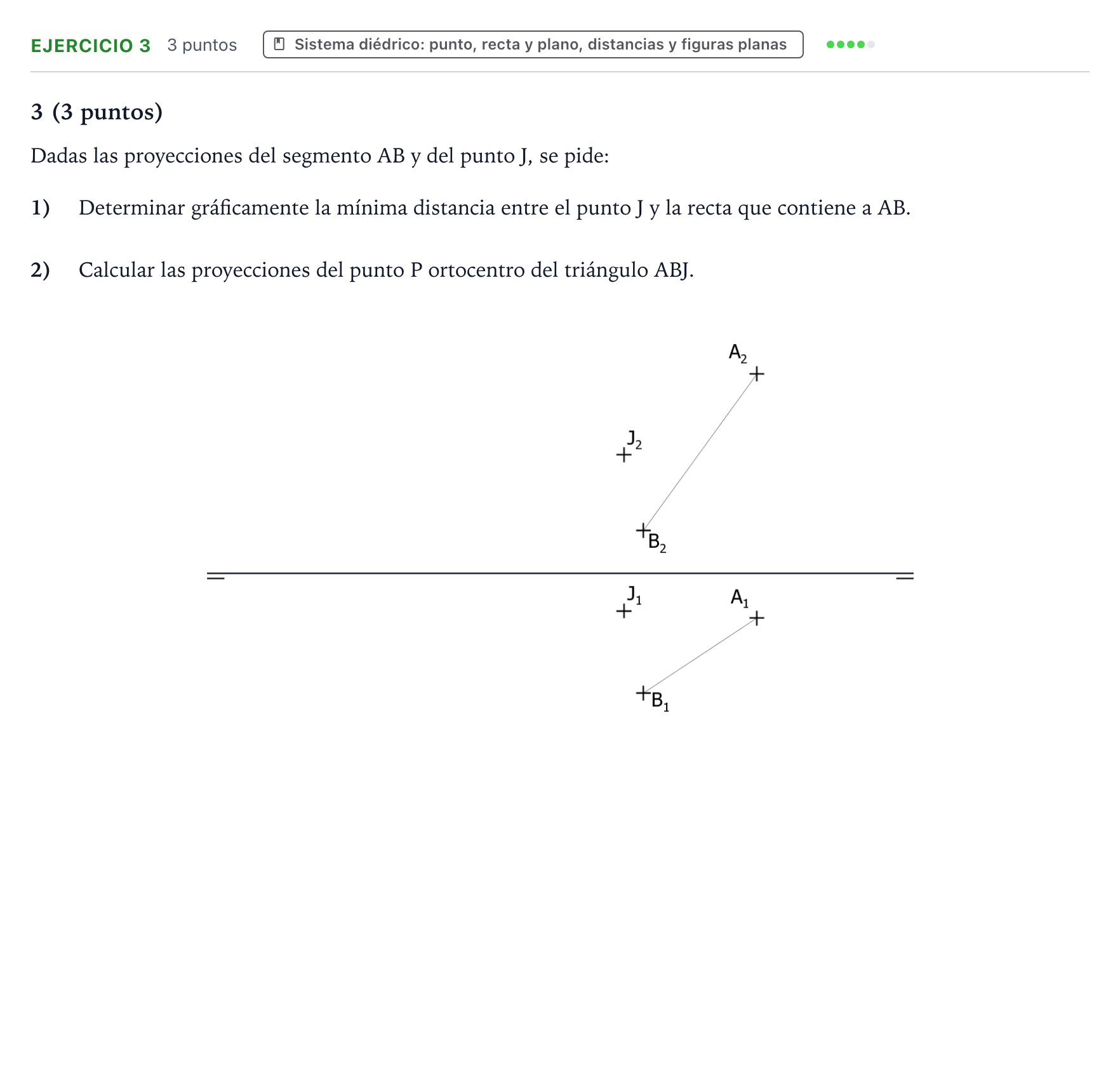 Enunciado: Problema 3 · Dibujo técnico II PAU Aragón Ordinaria 2025