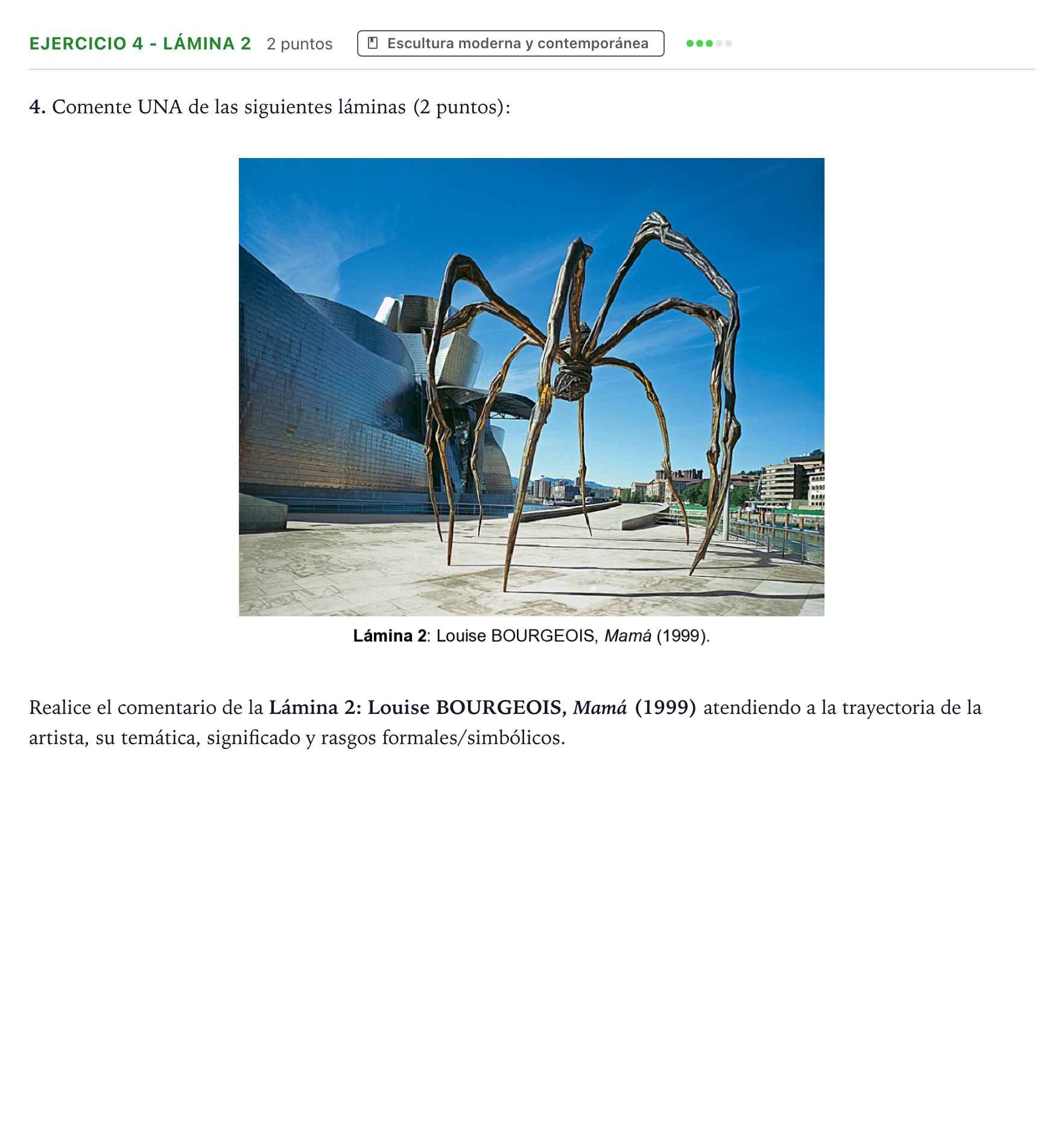 Enunciado: Ejercicio 4 - Lámina 2 · Fundamentos Artísticos PAU Aragón Extraordinaria 2025