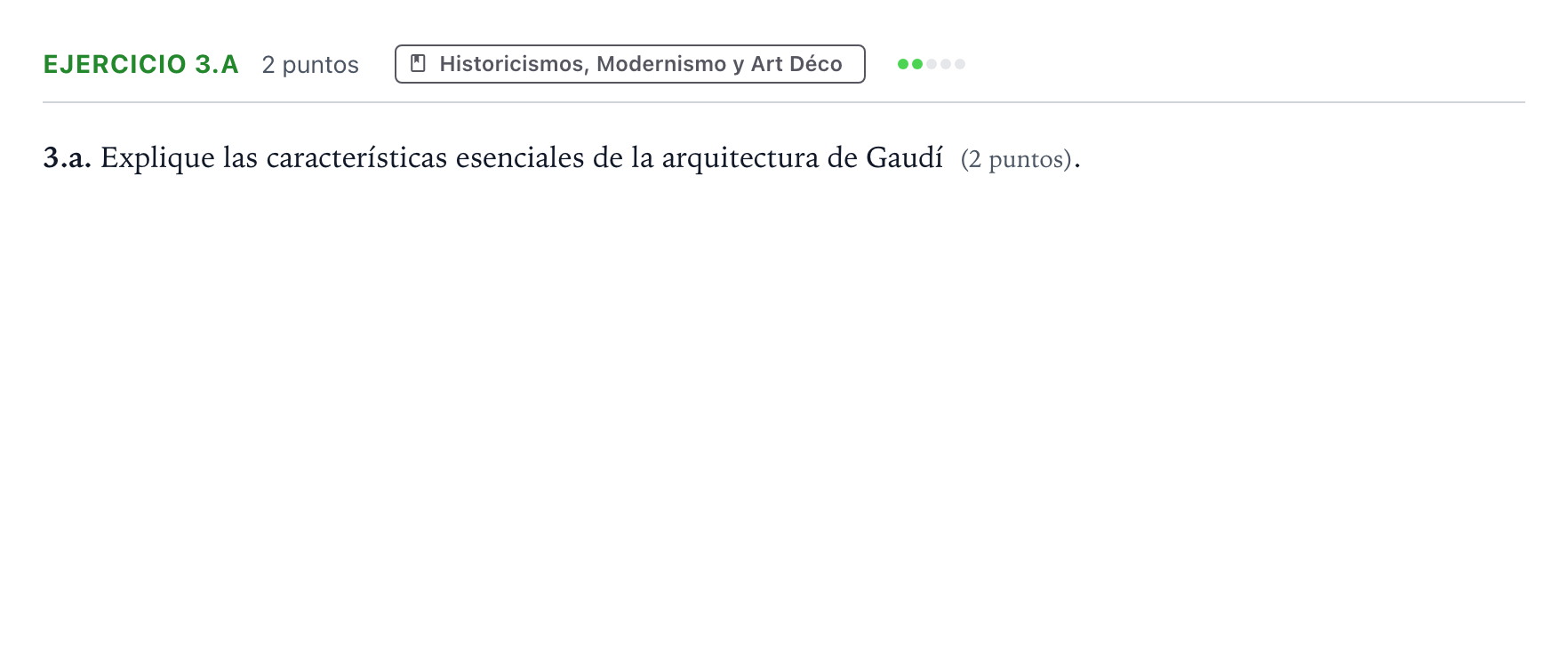 Enunciado: Ejercicio 3.a · Fundamentos Artísticos PAU Aragón Ordinaria 2025