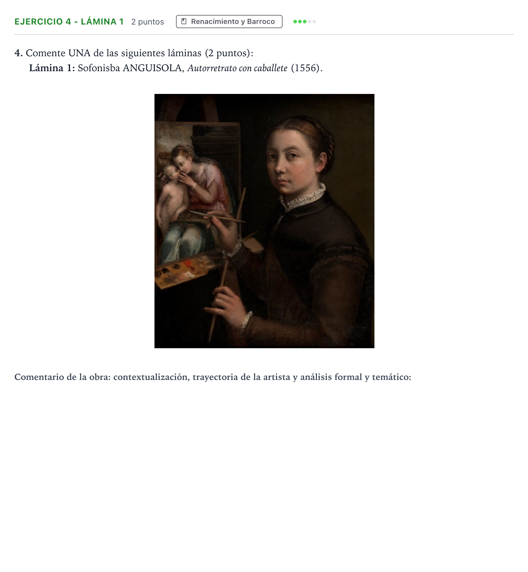 Enunciado: Ejercicio 4 - Lámina 1 · Fundamentos Artísticos PAU Aragón Ordinaria 2025