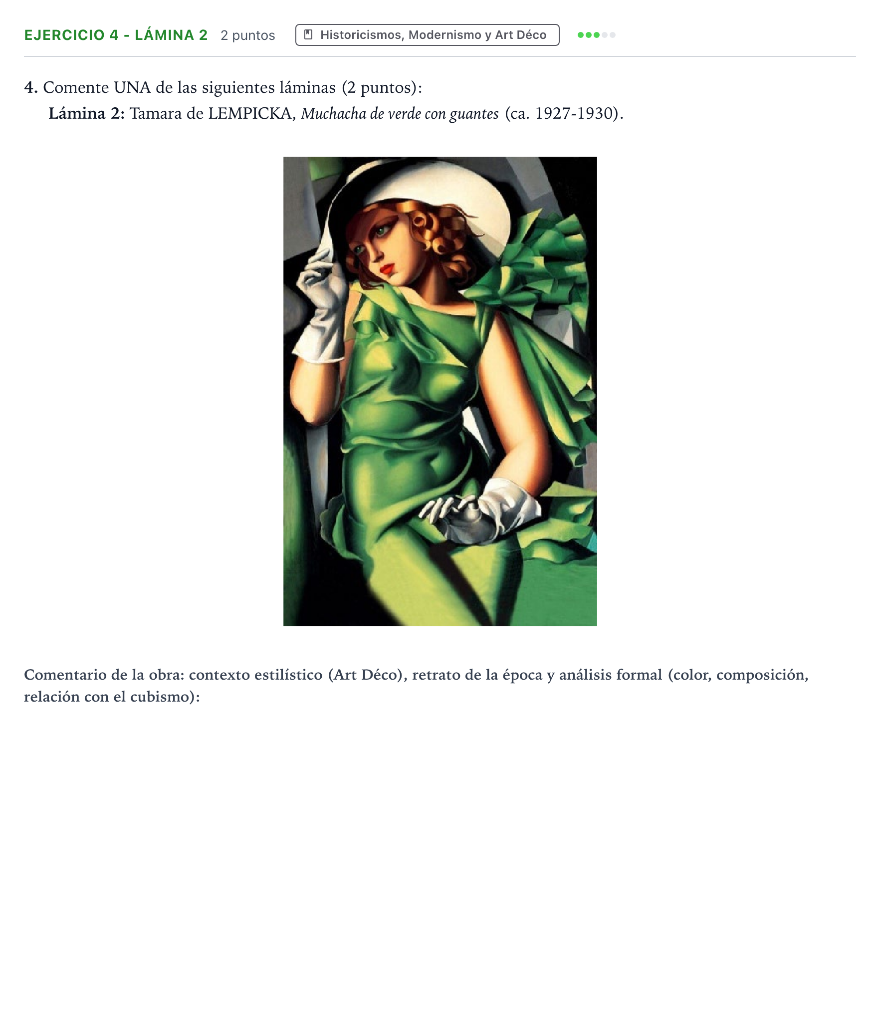 Enunciado: Ejercicio 4 - Lámina 2 · Fundamentos Artísticos PAU Aragón Ordinaria 2025