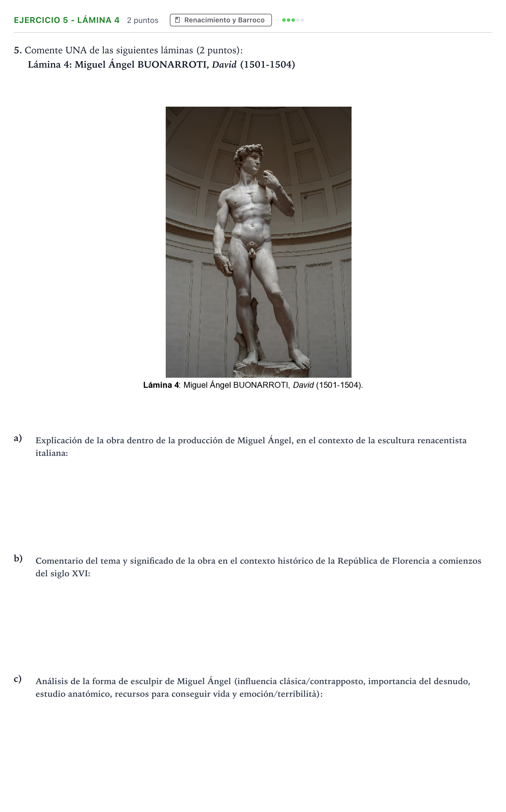 Enunciado: Ejercicio 5 - Lámina 4 · Fundamentos Artísticos PAU Aragón Ordinaria 2025