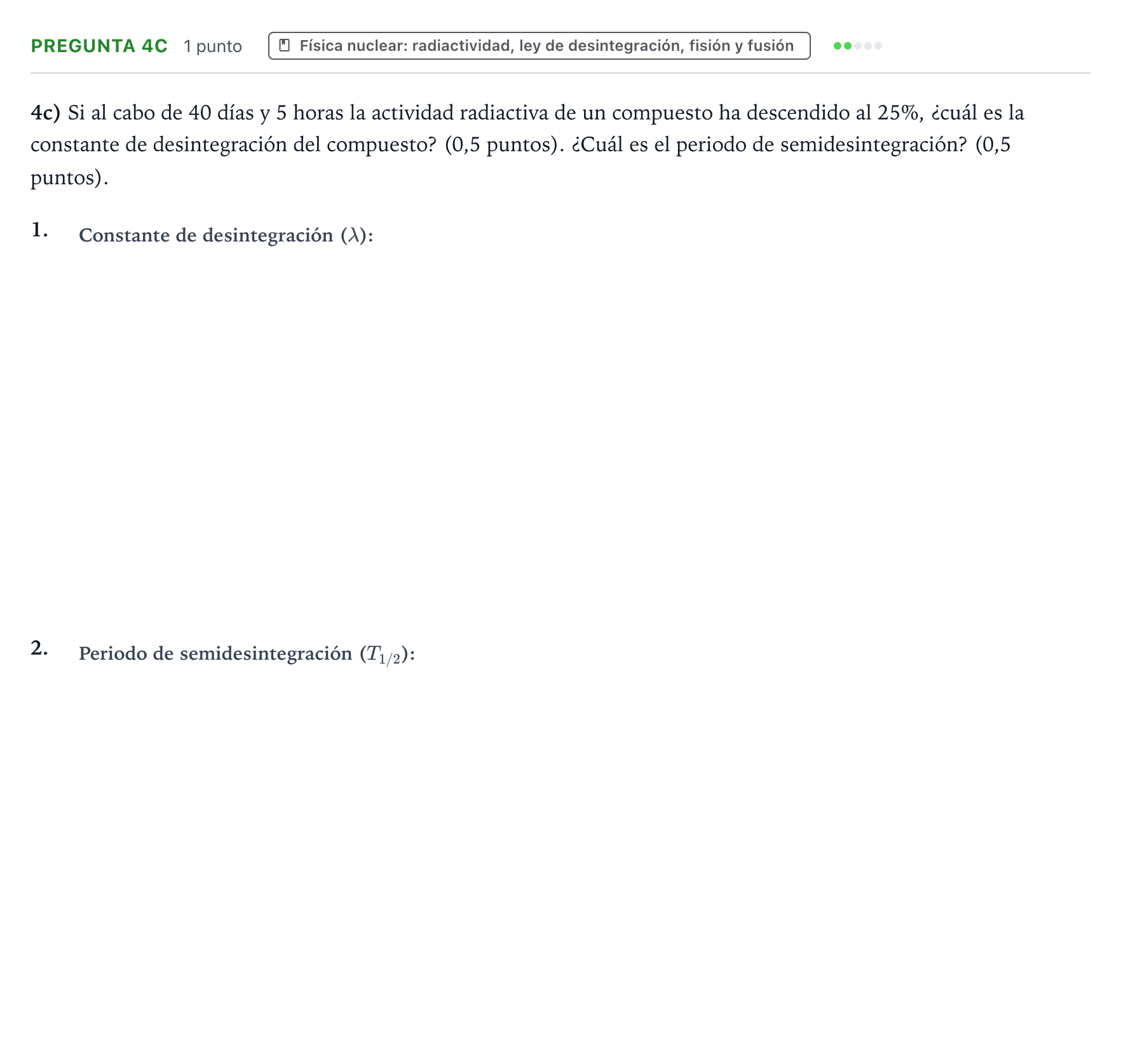 Enunciado: Pregunta 4c · Física PAU Aragón Ordinaria 2025