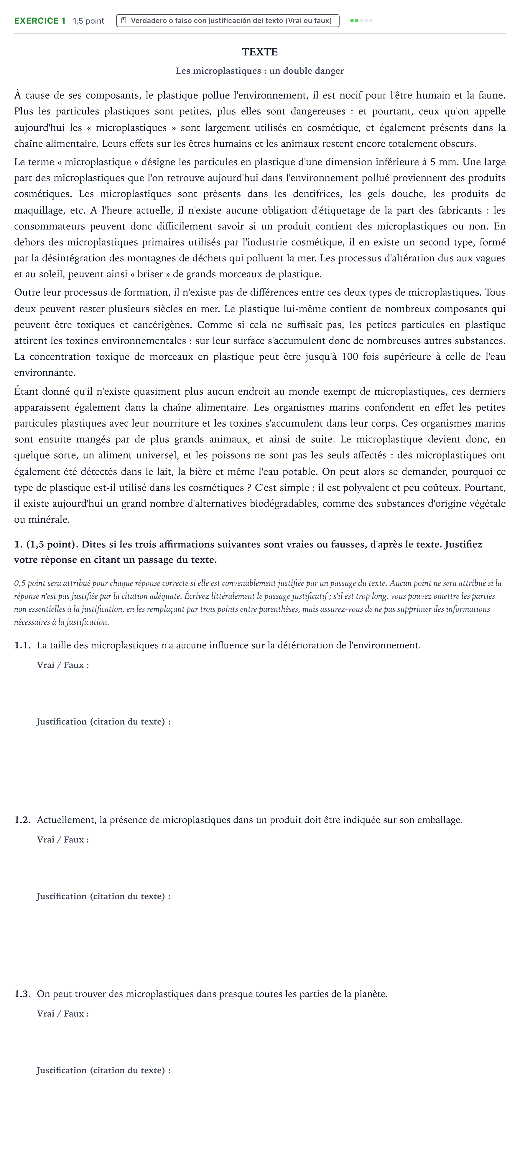 Enunciado: Problema 1 · Francés PAU Aragón Ordinaria 2025