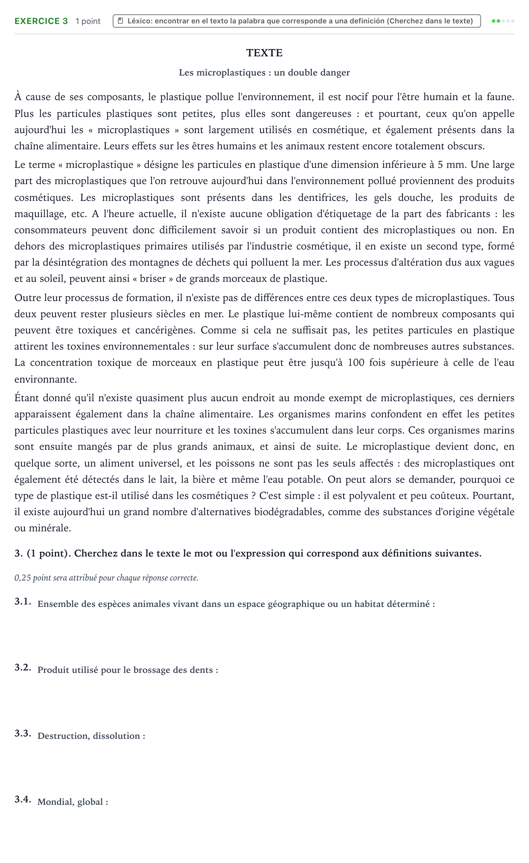 Enunciado: Problema 3 · Francés PAU Aragón Ordinaria 2025