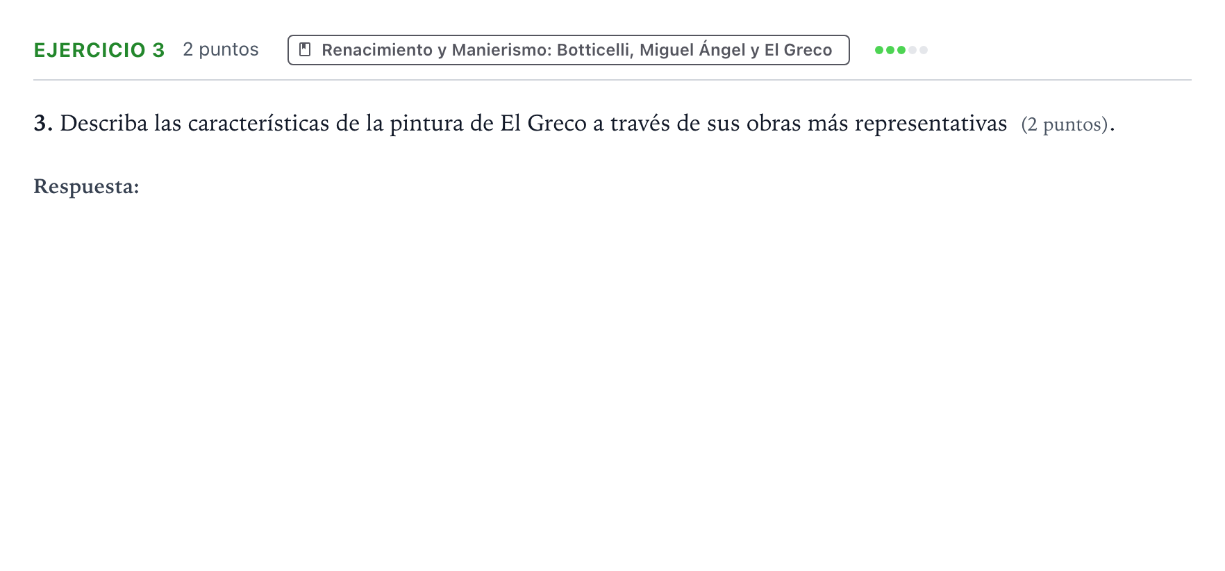 Enunciado: Problema 3 · Historia del Arte PAU Aragón Extraordinaria 2025