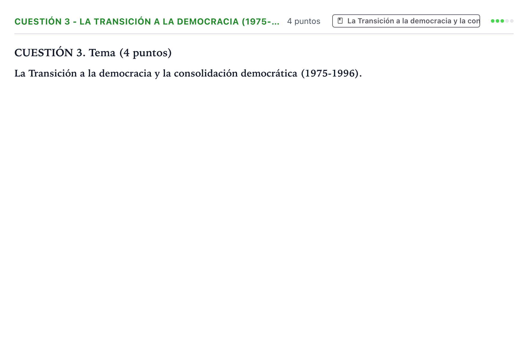 Enunciado: Cuestión 3 - La Transición a la democracia (1975-… · Historia de España PAU Aragón Extraordinaria 2025