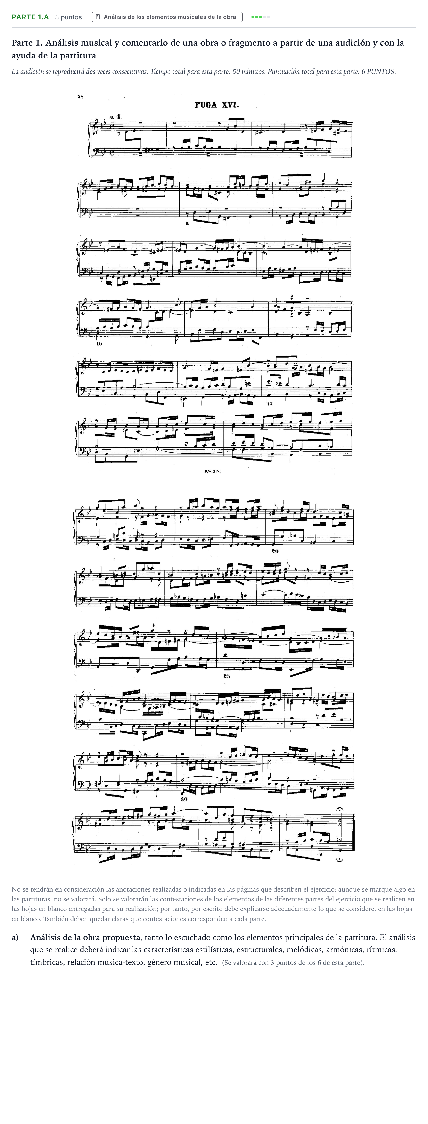 Enunciado: Ejercicio Parte 1.a · Análisis Musical II PAU Aragón Extraordinaria 2025