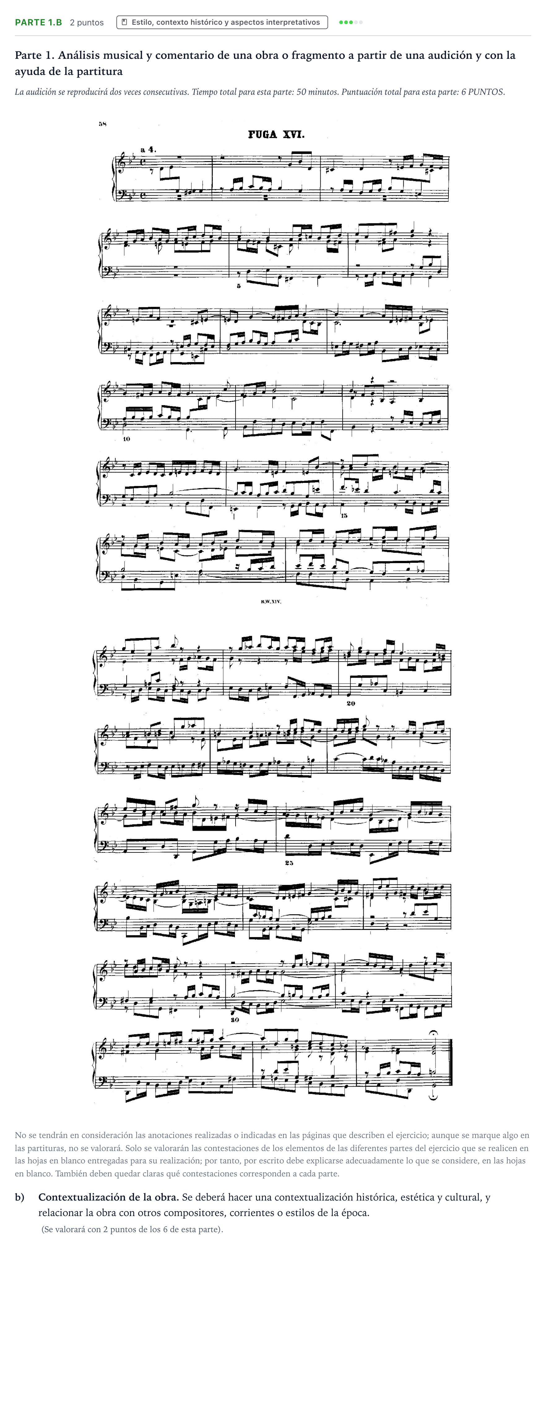 Enunciado: Ejercicio Parte 1.b · Análisis Musical II PAU Aragón Extraordinaria 2025