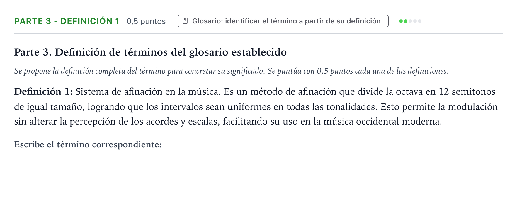 Enunciado: Ejercicio Parte 3 - Definición 1 · Análisis Musical II PAU Aragón Extraordinaria 2025