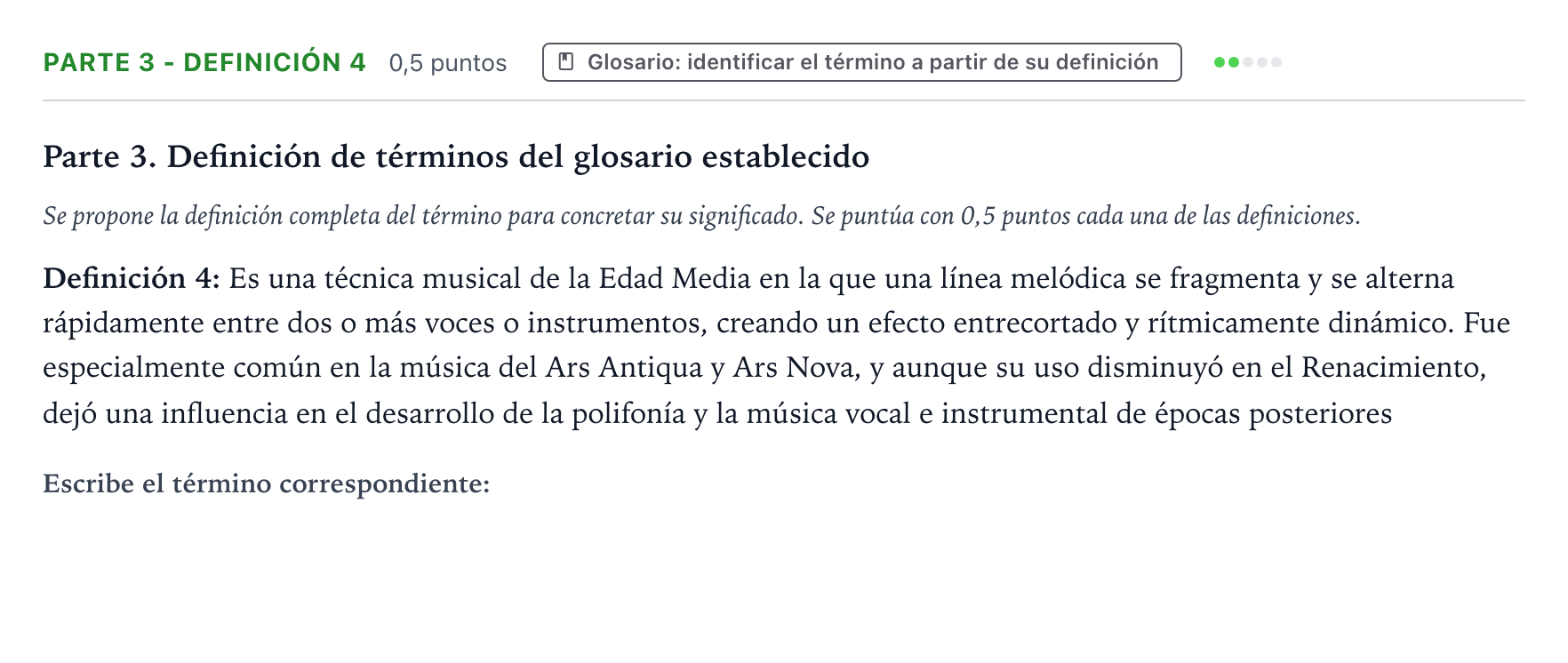 Enunciado: Ejercicio Parte 3 - Definición 4 · Análisis Musical II PAU Aragón Extraordinaria 2025