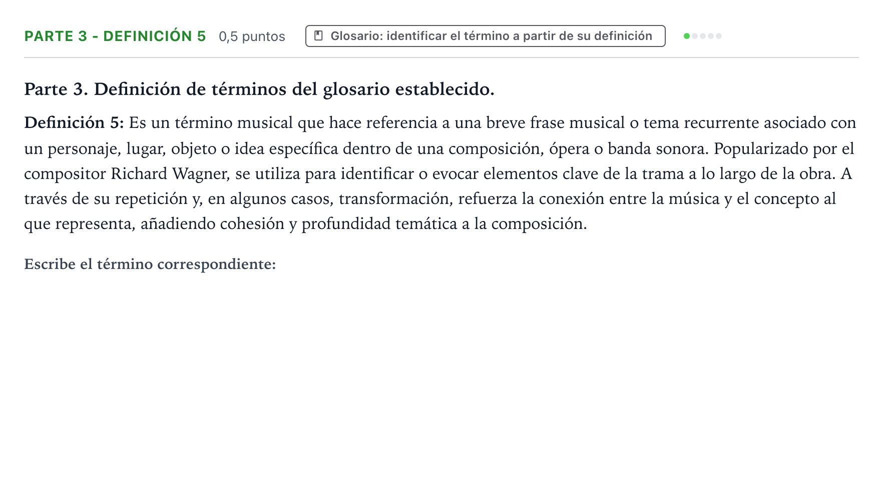 Enunciado: Ejercicio Parte 3 - Definición 5 · Análisis Musical II PAU Aragón Extraordinaria 2025