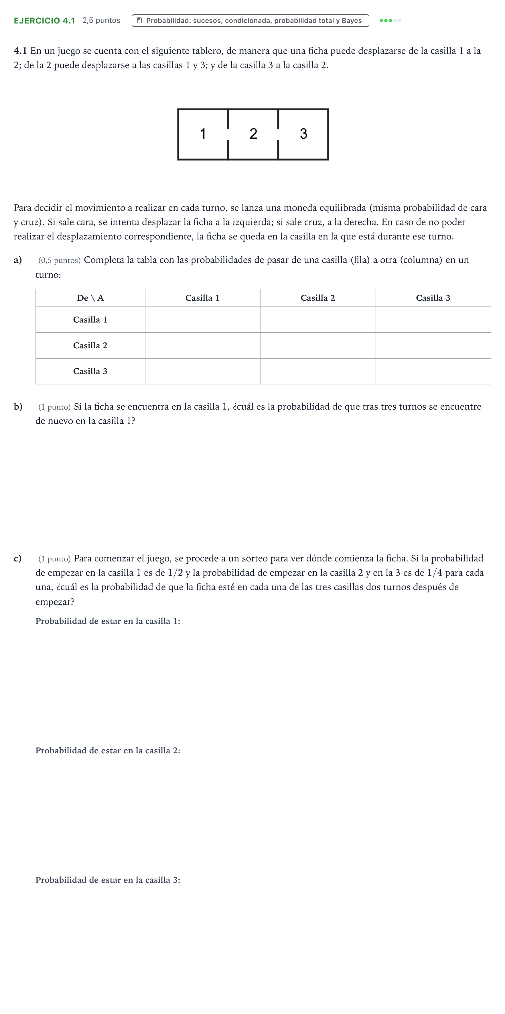 Enunciado: Ejercicio 4.1 · Matemáticas II PAU Aragón Ordinaria 2025