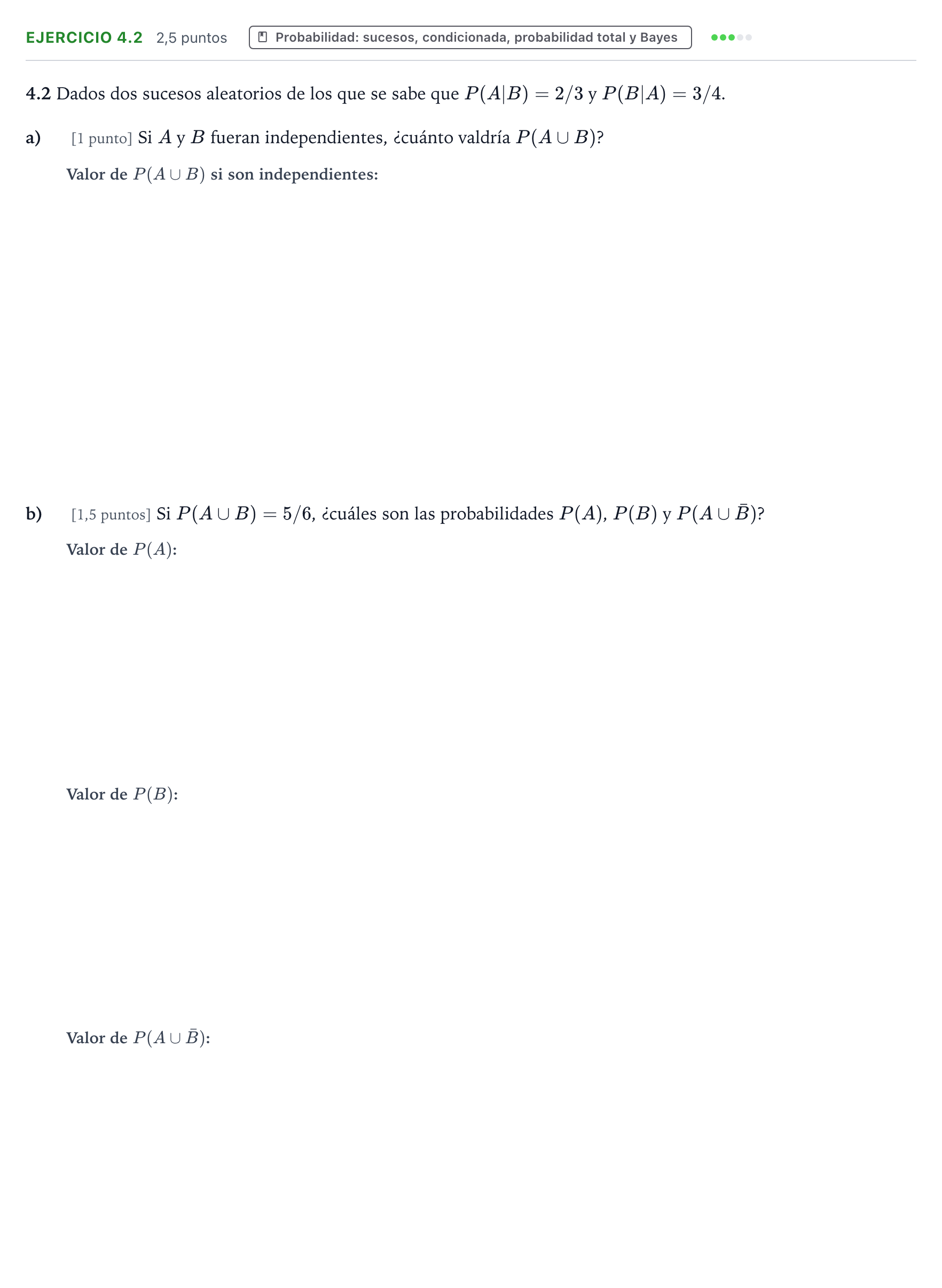 Enunciado: Ejercicio 4.2 · Matemáticas II PAU Aragón Ordinaria 2025