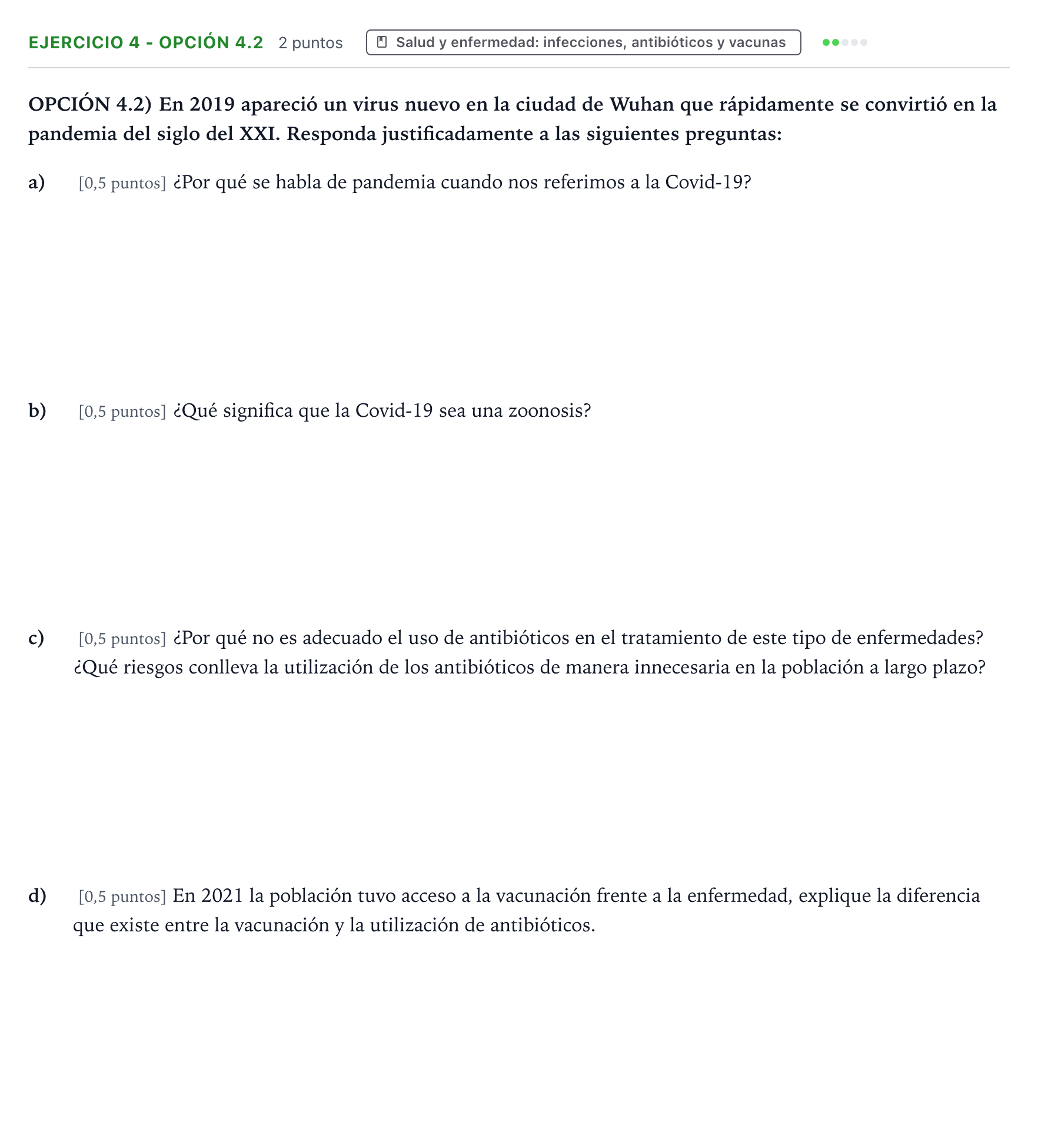 Enunciado: Ejercicio 4 - Opción 4.2 · Ciencias Generales PAU Aragón Extraordinaria 2025