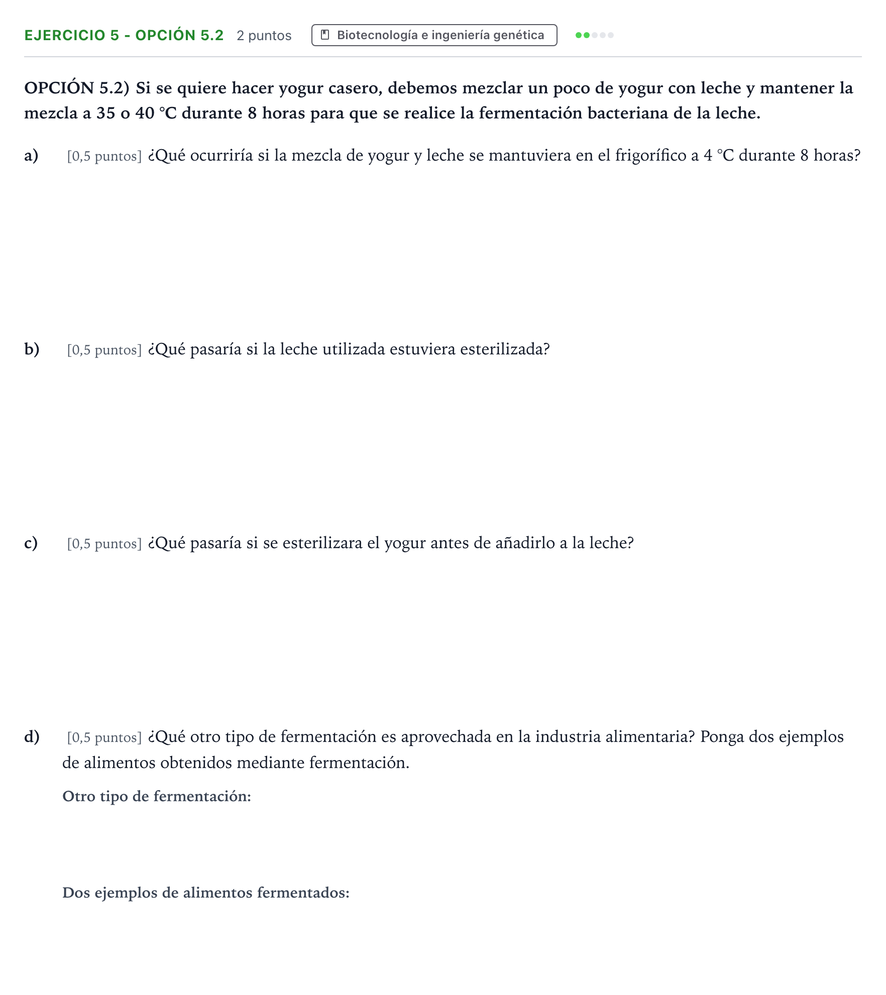 Enunciado: Ejercicio 5 - Opción 5.2 · Ciencias Generales PAU Aragón Extraordinaria 2025
