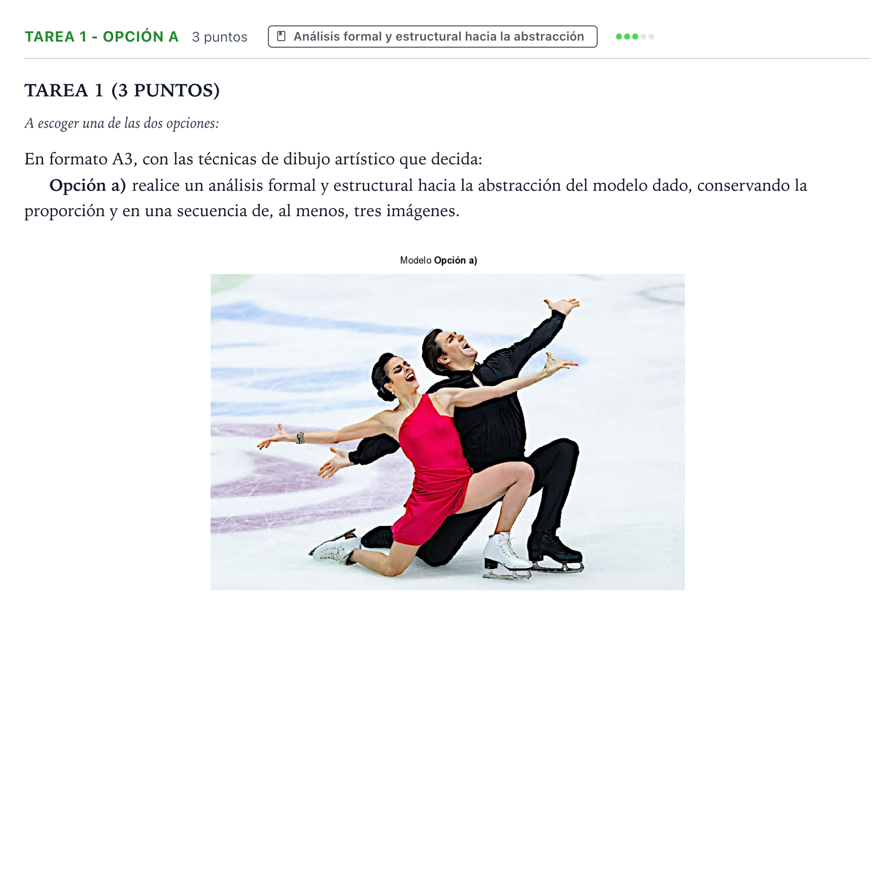 Enunciado: Tarea 1 - Opción a · Dibujo Artístico II PAU Aragón Extraordinaria 2025
