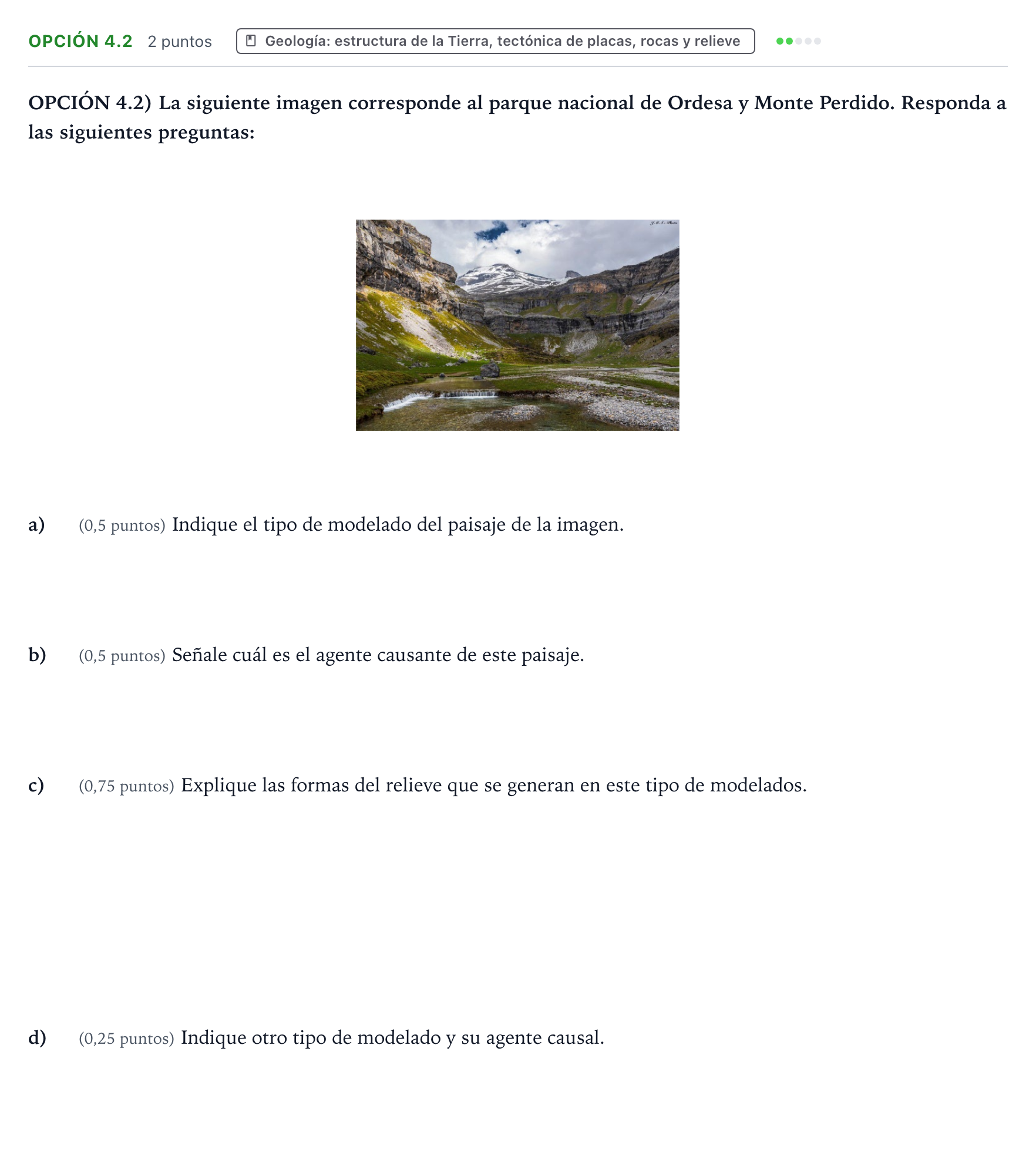 Enunciado: Opción 4.2 · Ciencias Generales PAU Aragón Ordinaria 2025