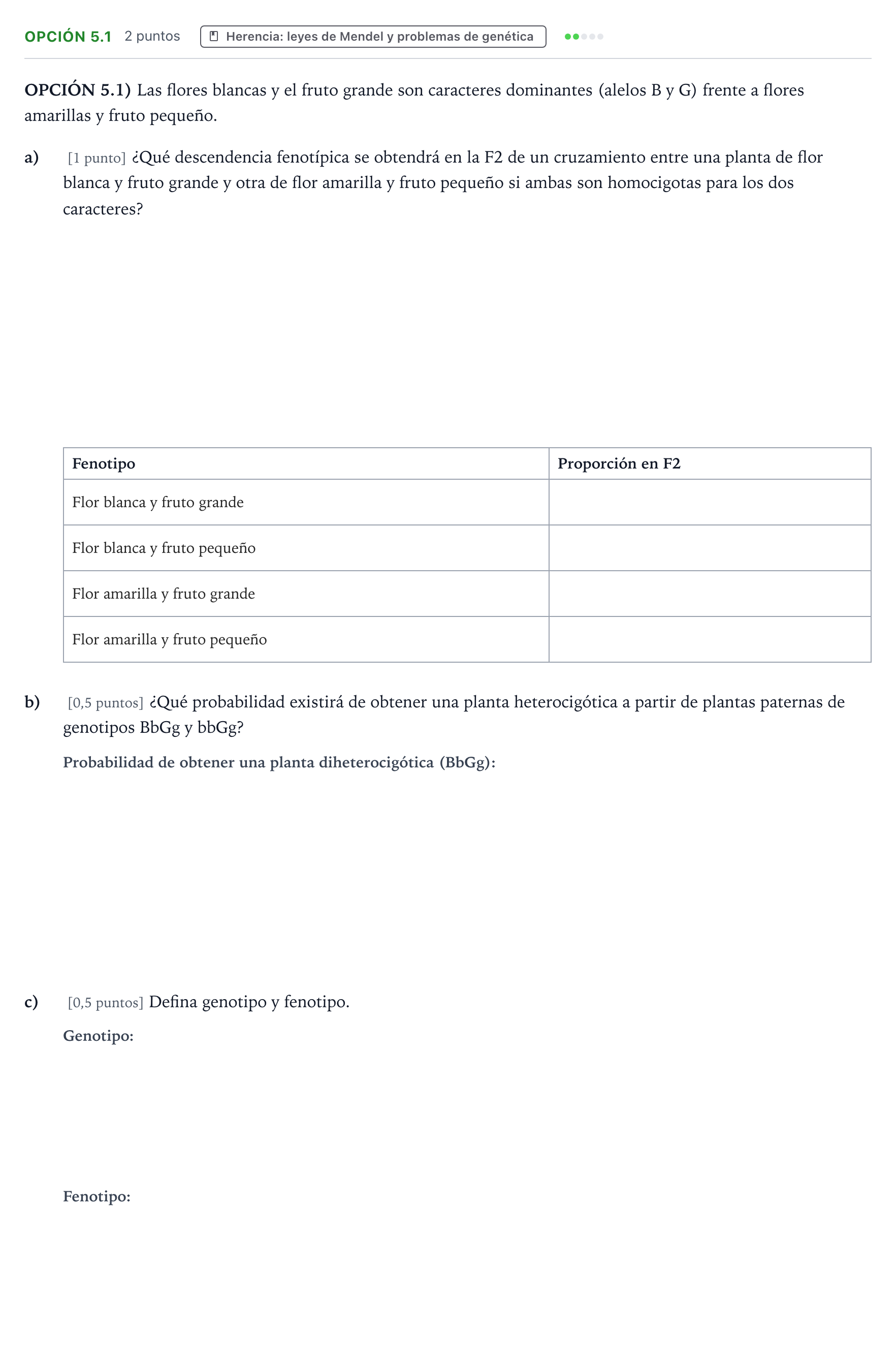 Enunciado: Opción 5.1 · Ciencias Generales PAU Aragón Ordinaria 2025