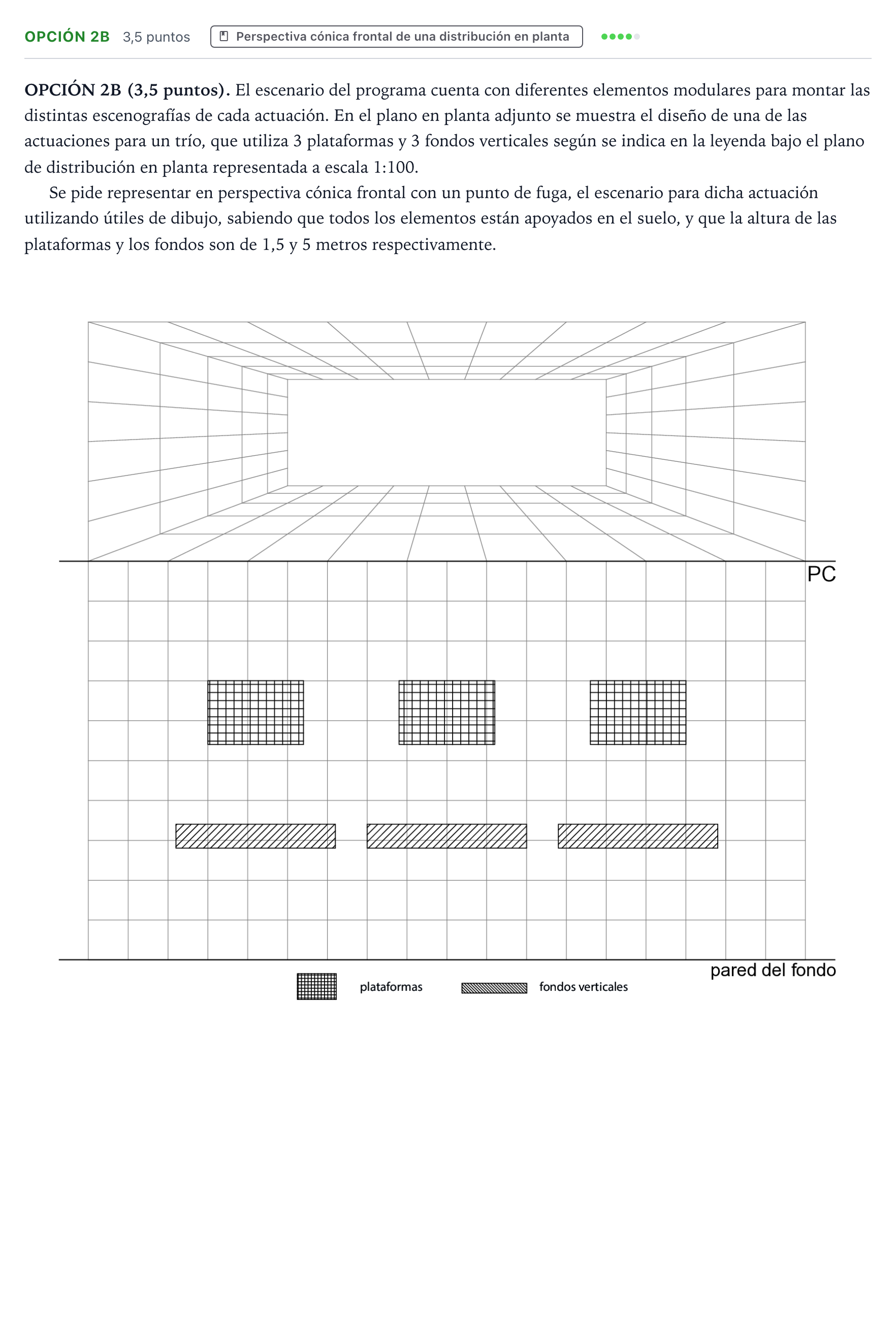Enunciado: Opción 2B · Dibujo Técnico Aplicado a las Artes Plásticas y al Diseño PAU Aragón Extraordinaria 2025