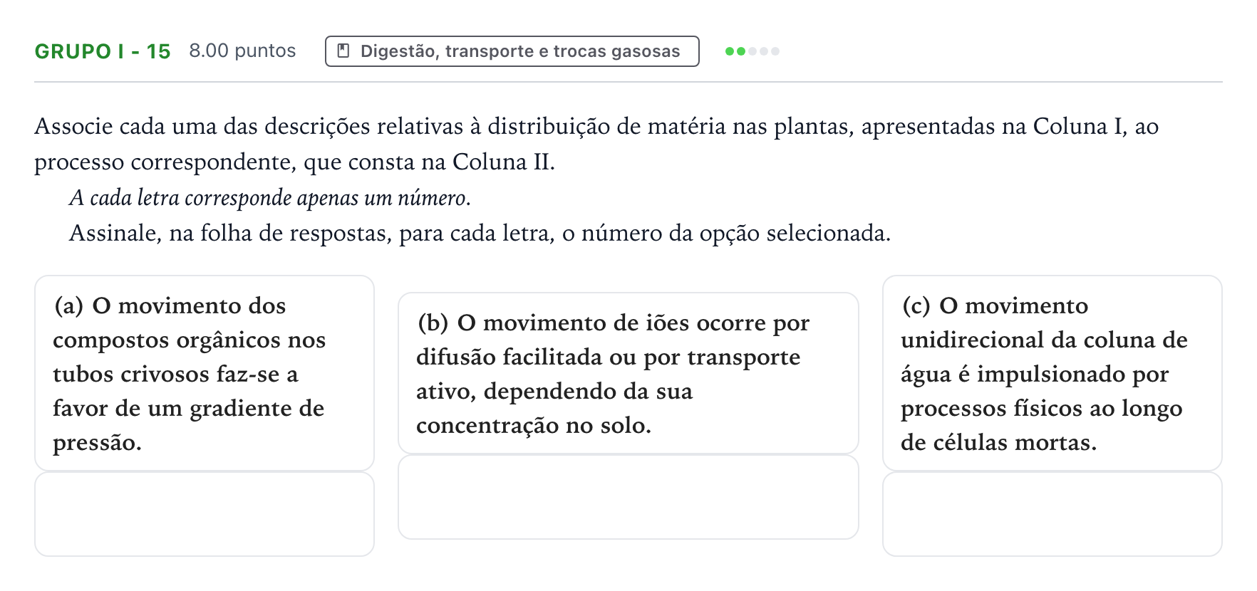 Enunciado: Grupo I - 15 · Exame Nacional Biologia e Geologia Época especial 2026