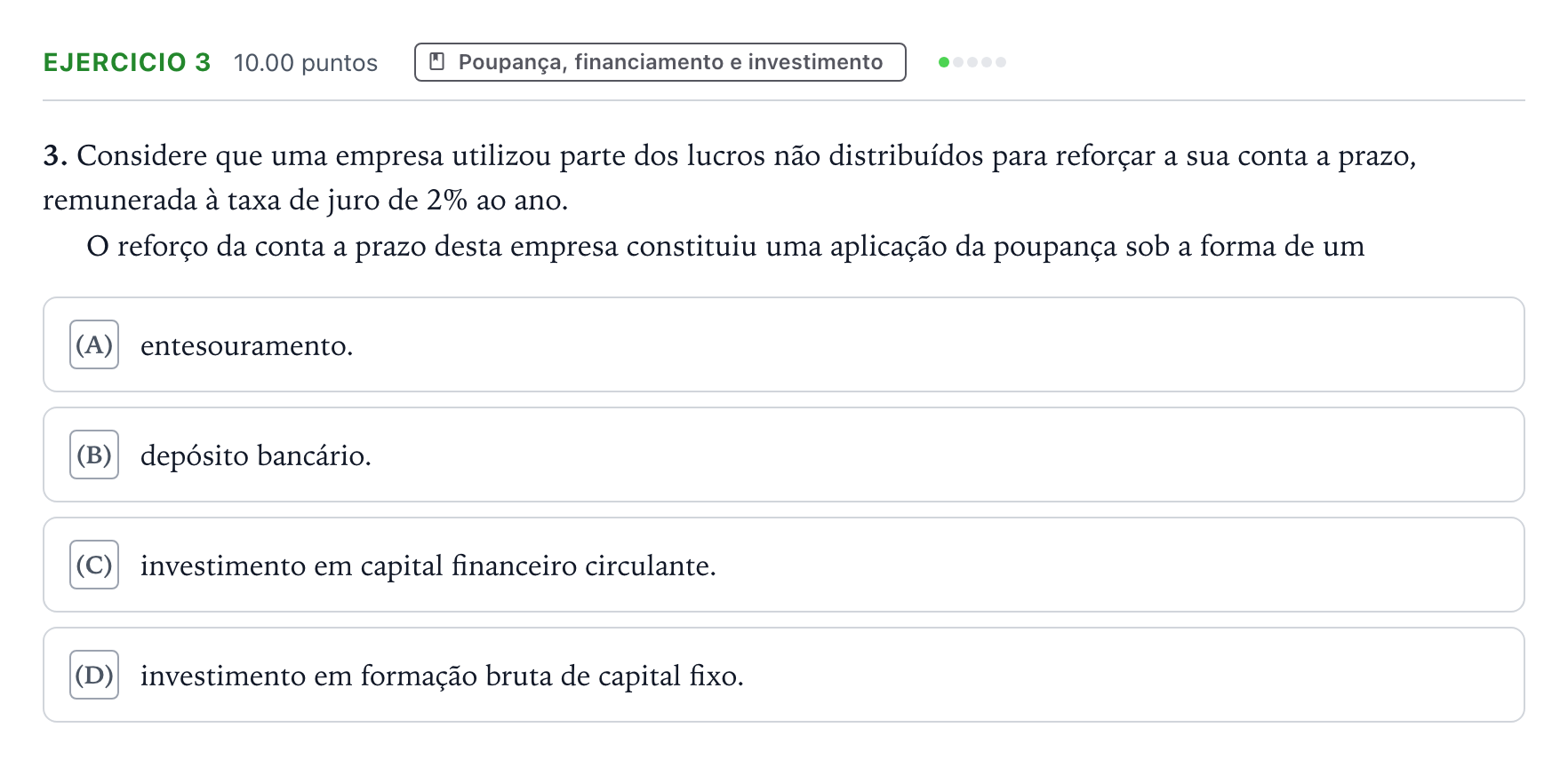 Enunciado: Exercício 3 · Exame Nacional Economia A Época especial 2026