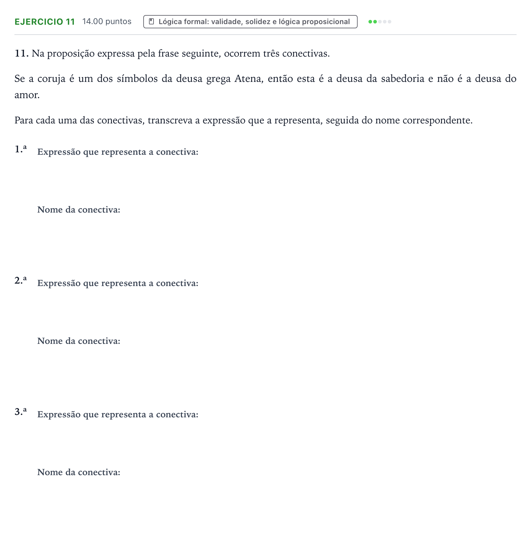 Enunciado: Exercício 11 · Exame Nacional Filosofia Época especial 2026