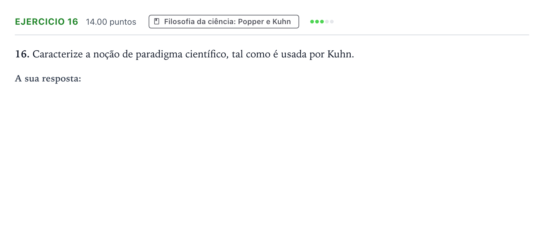 Enunciado: Exercício 16 · Exame Nacional Filosofia Época especial 2026