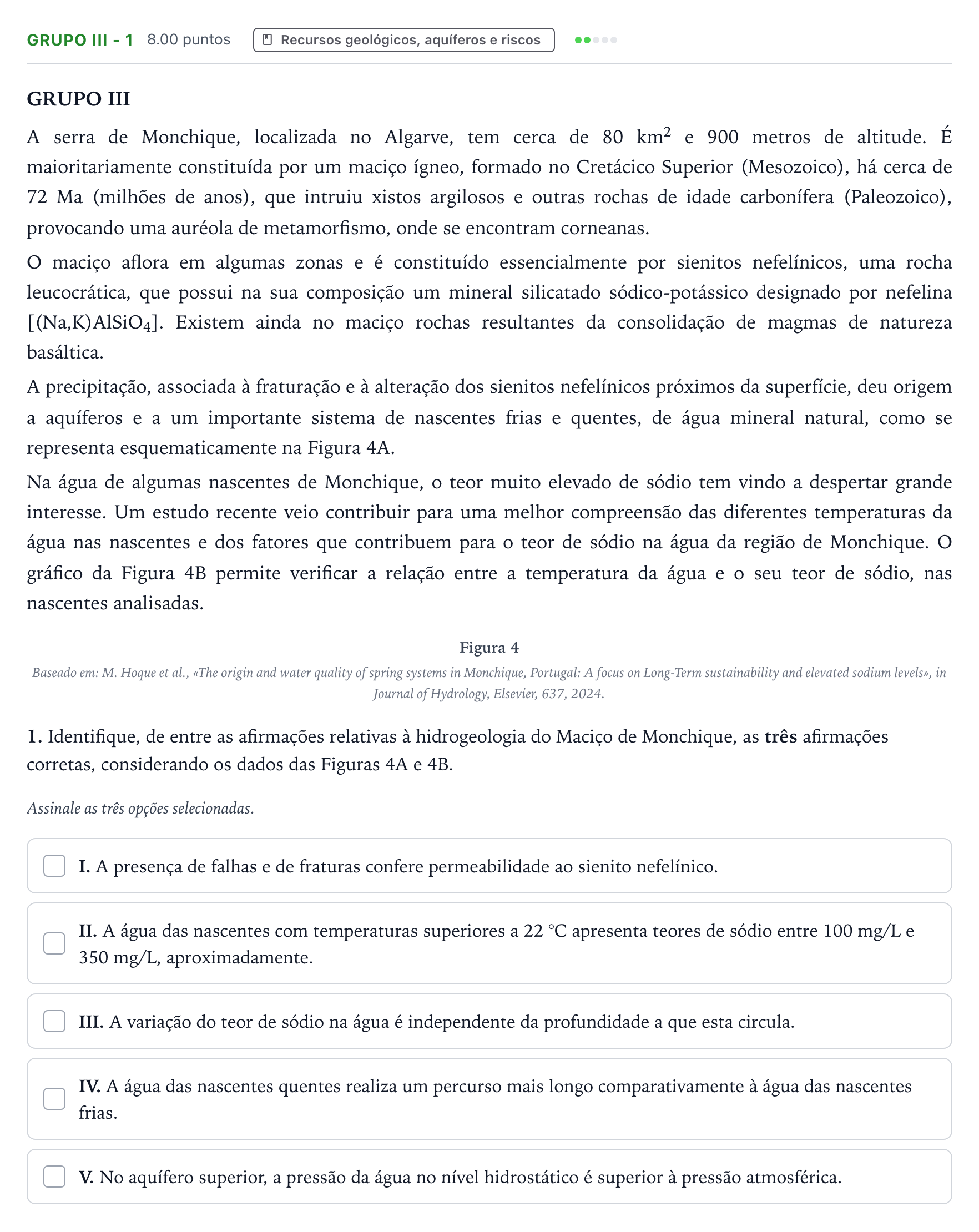 Enunciado: Grupo III - 1 · Exame Nacional Biologia e Geologia 1.ª fase 2026