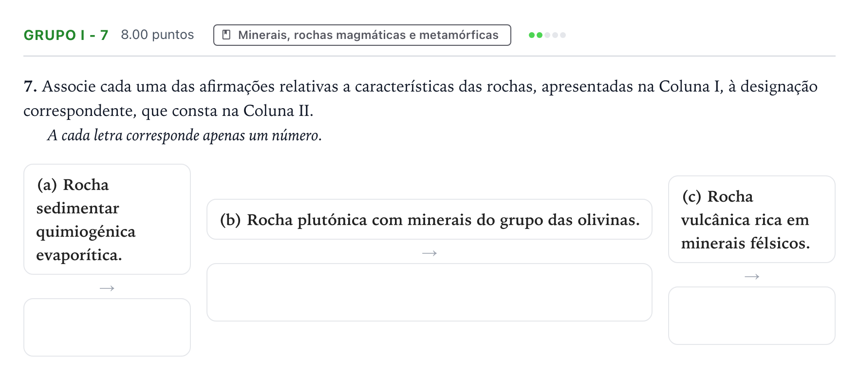 Enunciado: Grupo I - 7 · Exame Nacional Biologia e Geologia 1.ª fase 2026