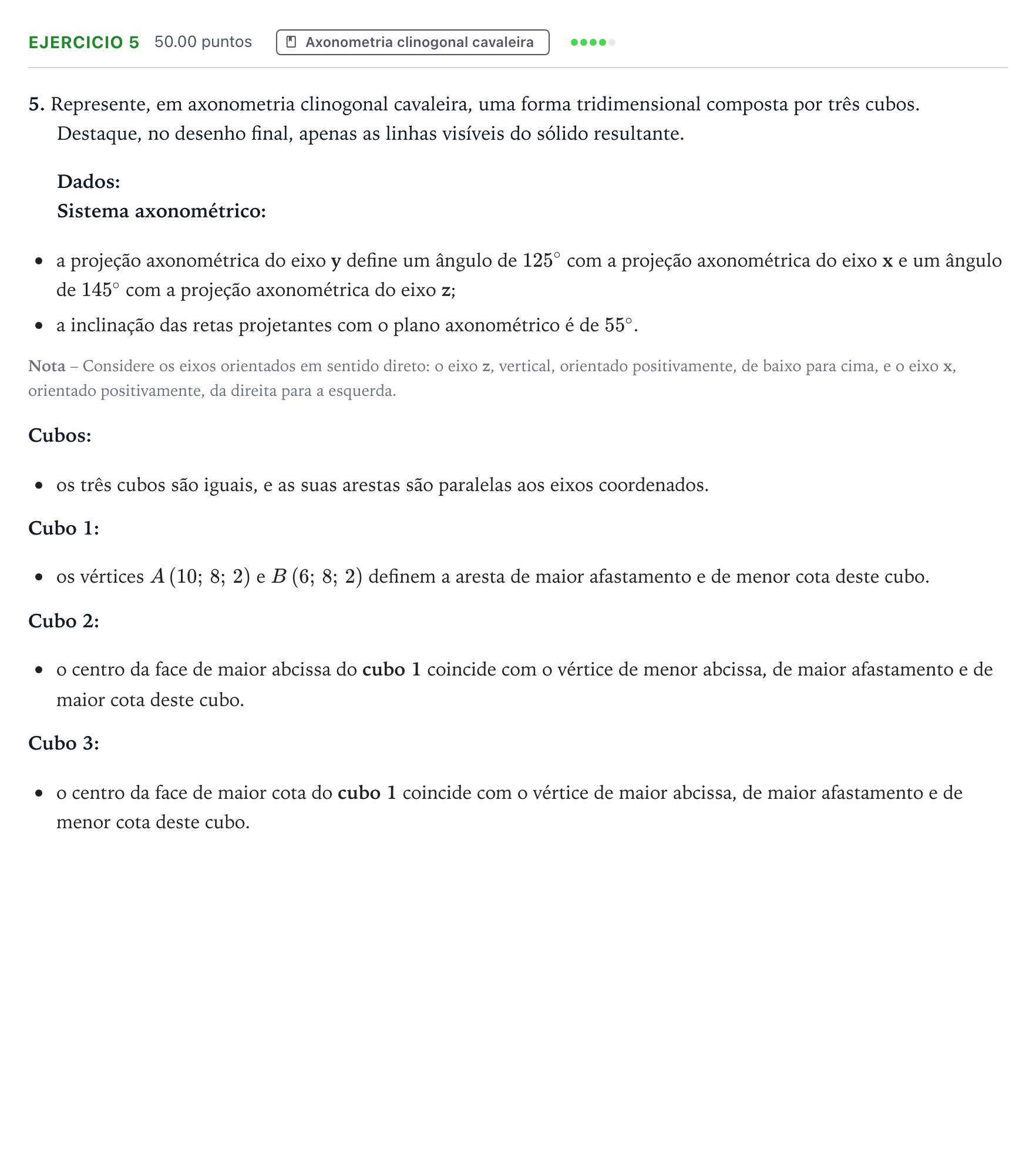 Enunciado: Exercício 5 · Exame Nacional Geometria Descritiva A 2.ª fase 2026
