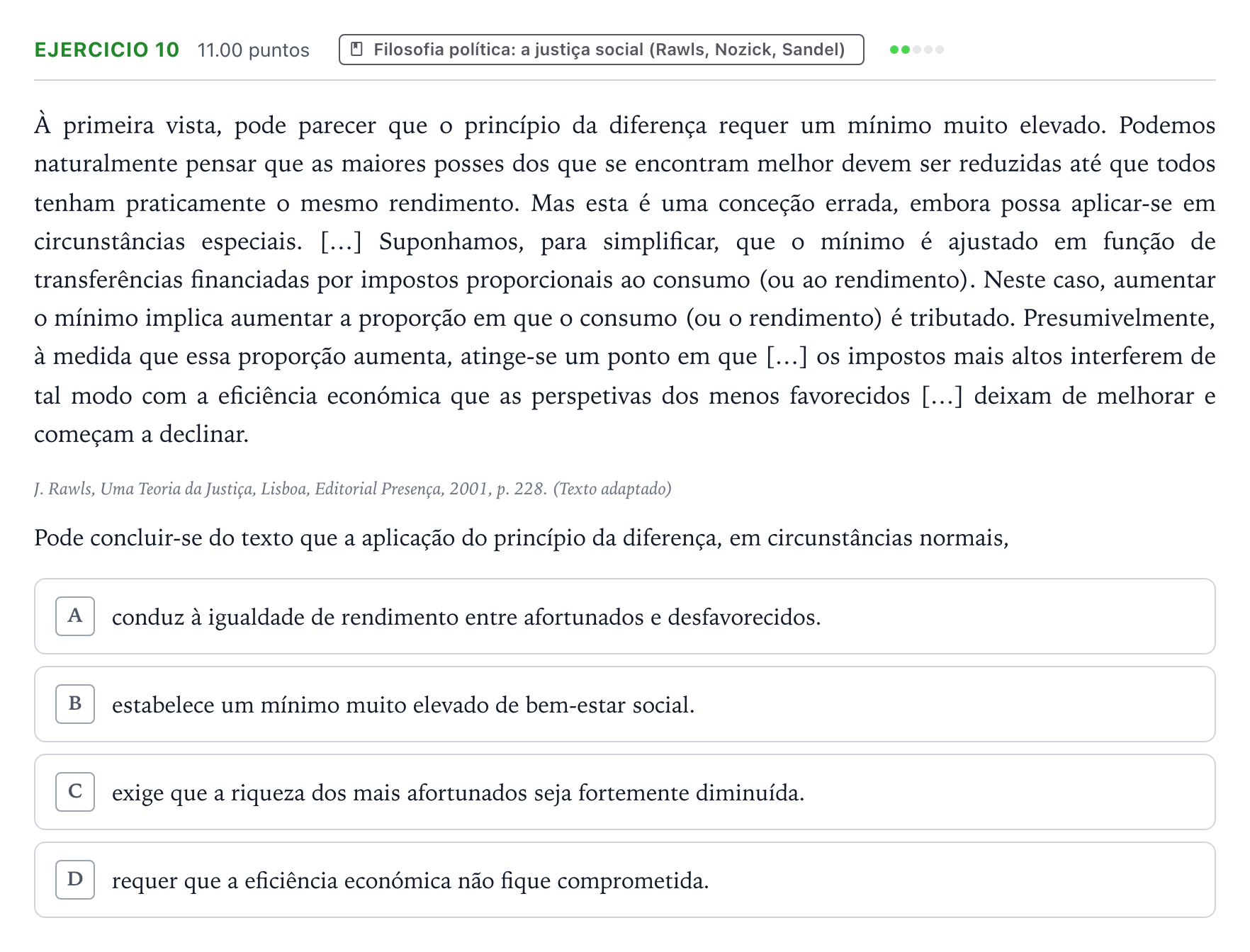 Enunciado: Exercício 10 · Exame Nacional Filosofia 1.ª fase 2026