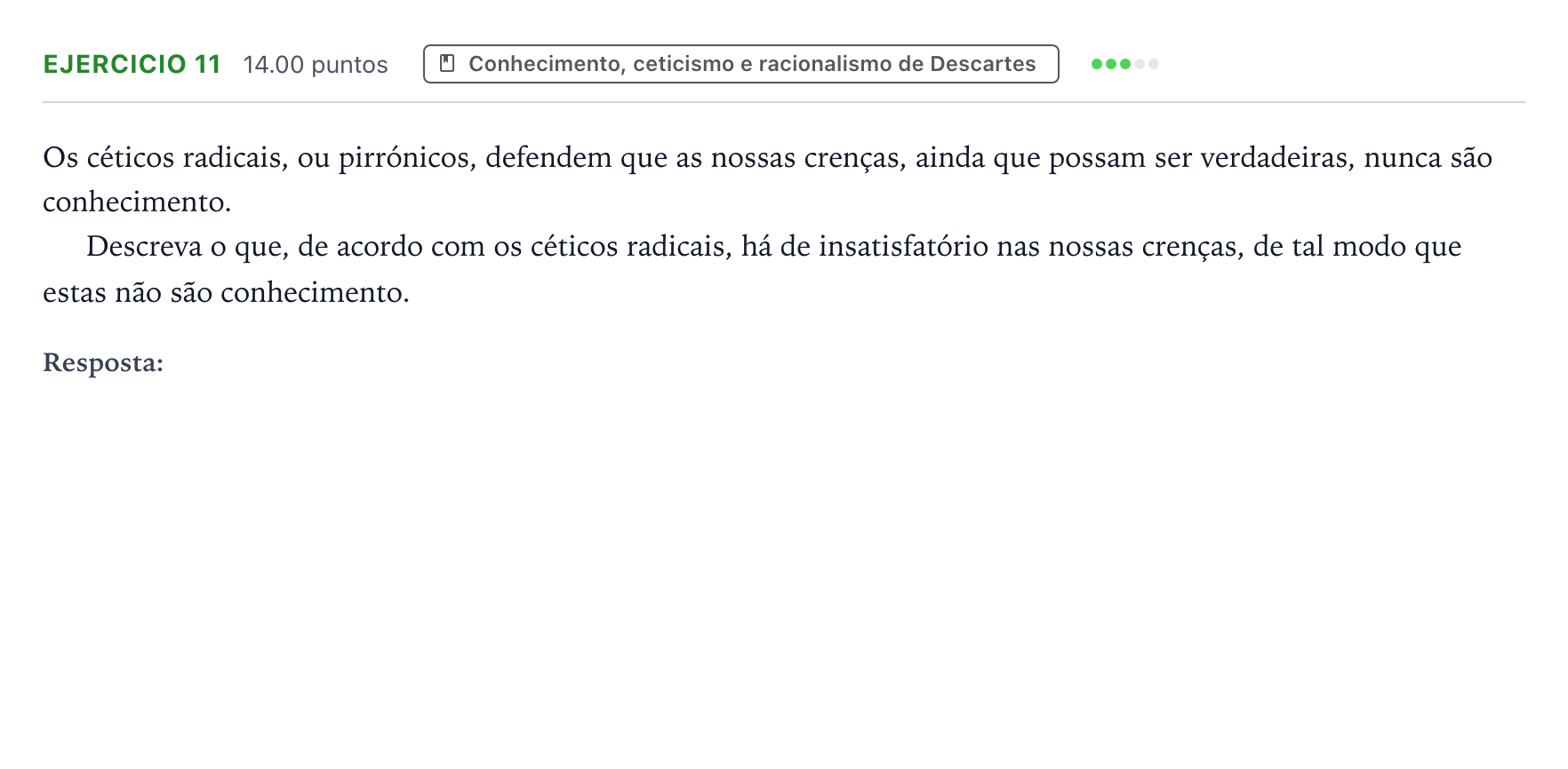 Enunciado: Exercício 11 · Exame Nacional Filosofia 1.ª fase 2026