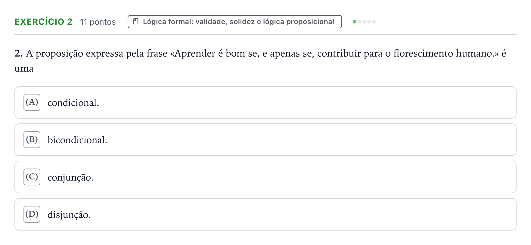 Enunciado: Exercício 2 · Exame Nacional Filosofia 1.ª fase 2026