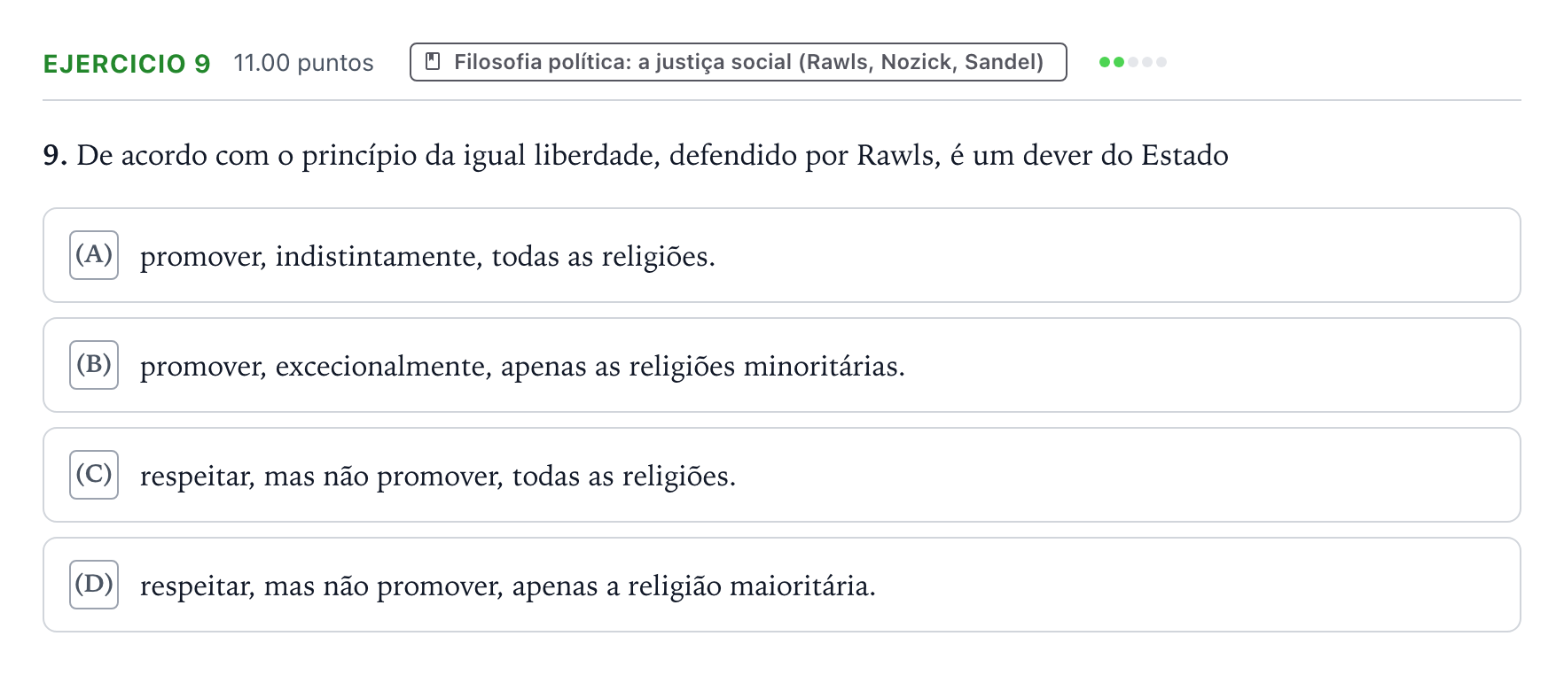 Enunciado: Exercício 9 · Exame Nacional Filosofia 1.ª fase 2026