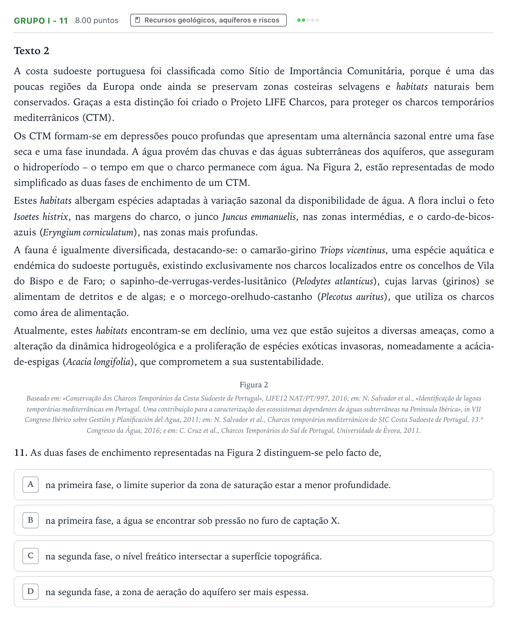 Enunciado: Grupo I - 11 · Exame Nacional Biologia e Geologia 2.ª fase 2026