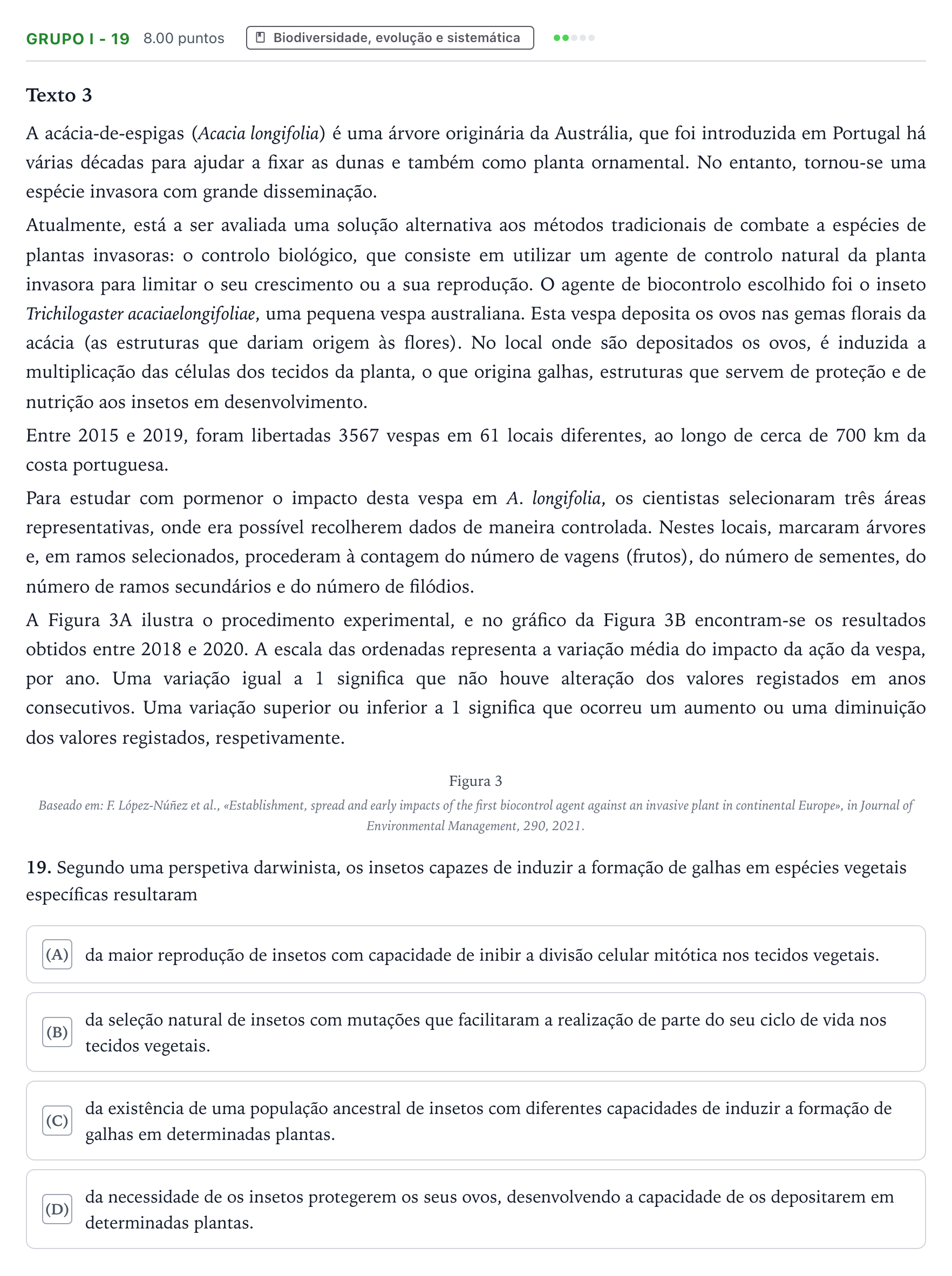 Enunciado: Grupo I - 19 · Exame Nacional Biologia e Geologia 2.ª fase 2026