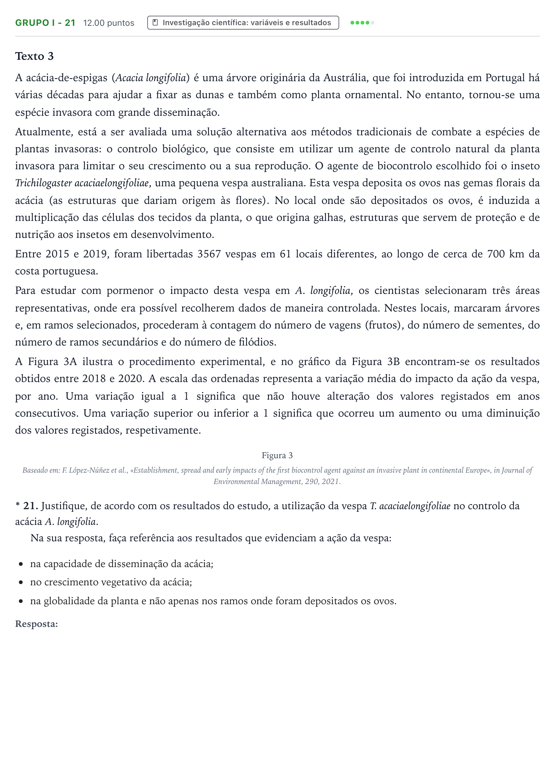 Enunciado: Grupo I - 21 · Exame Nacional Biologia e Geologia 2.ª fase 2026
